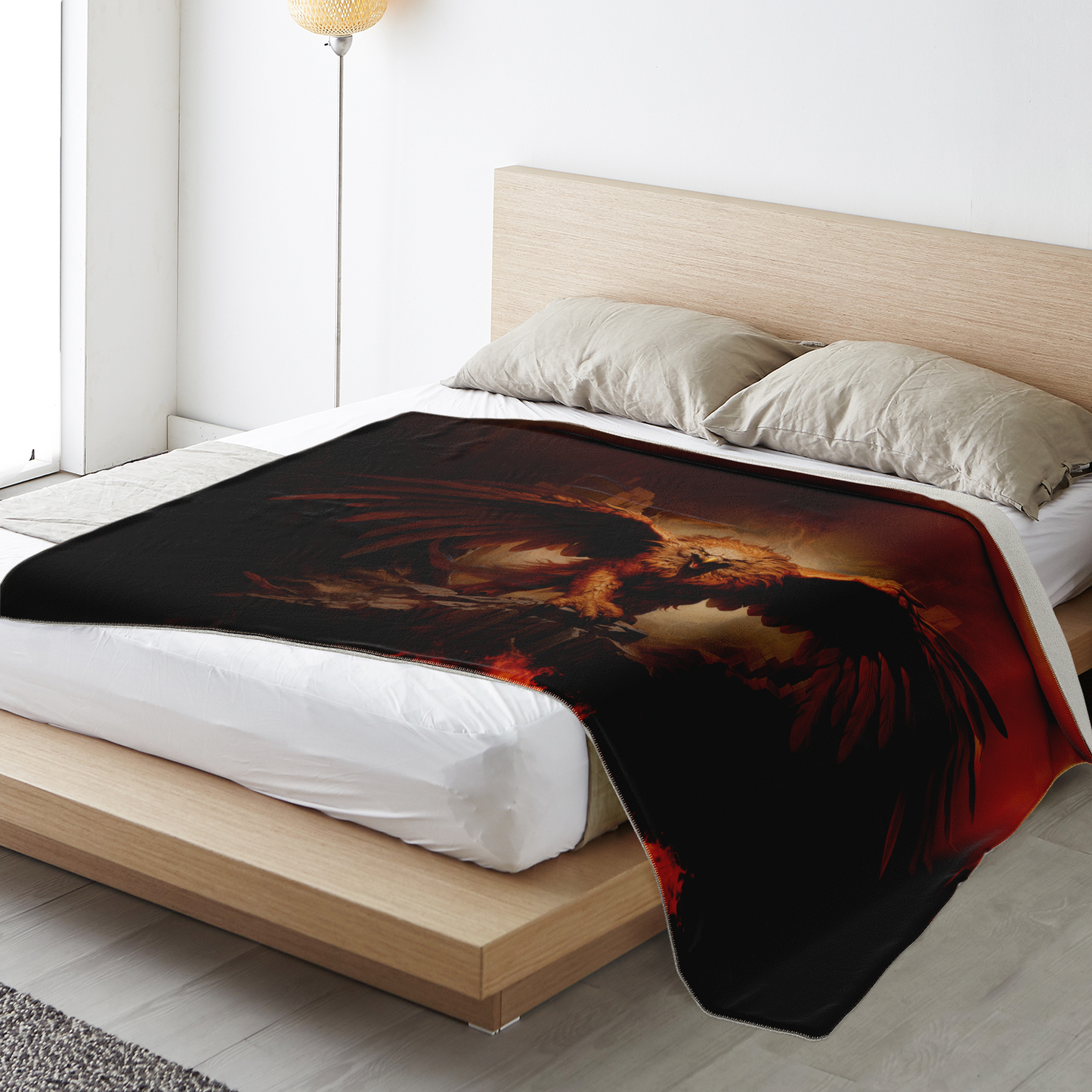 Inferno Griffon Premium Microfleece Blanket