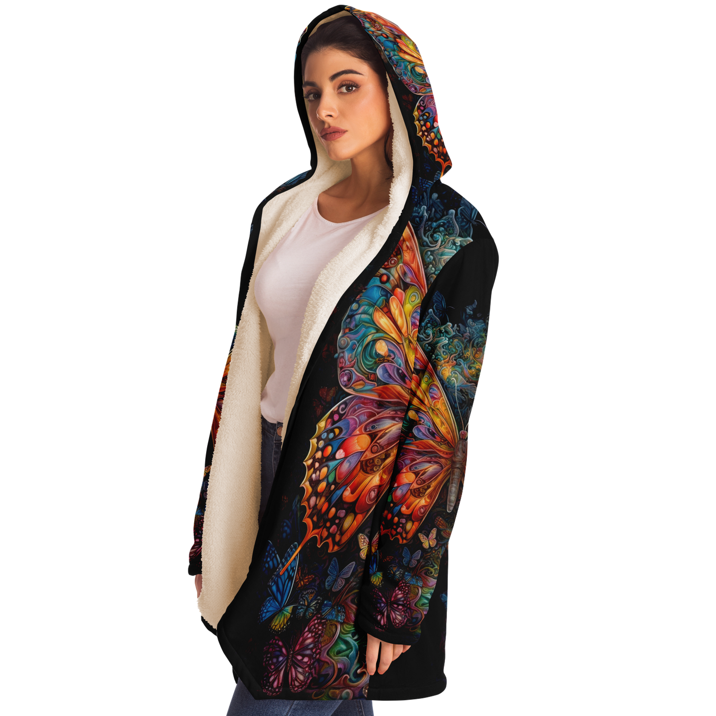 Psychedelic Monarch Microfleece Cloak