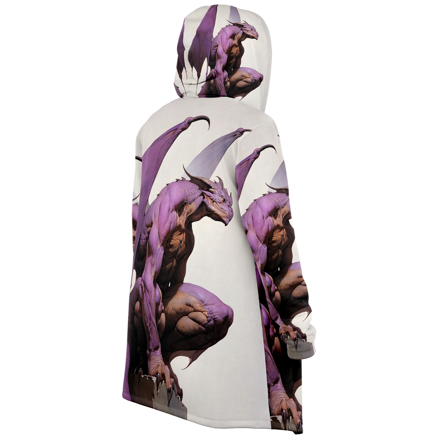 Zephyrion The Violet Winged Draconian Microfleece Cloak