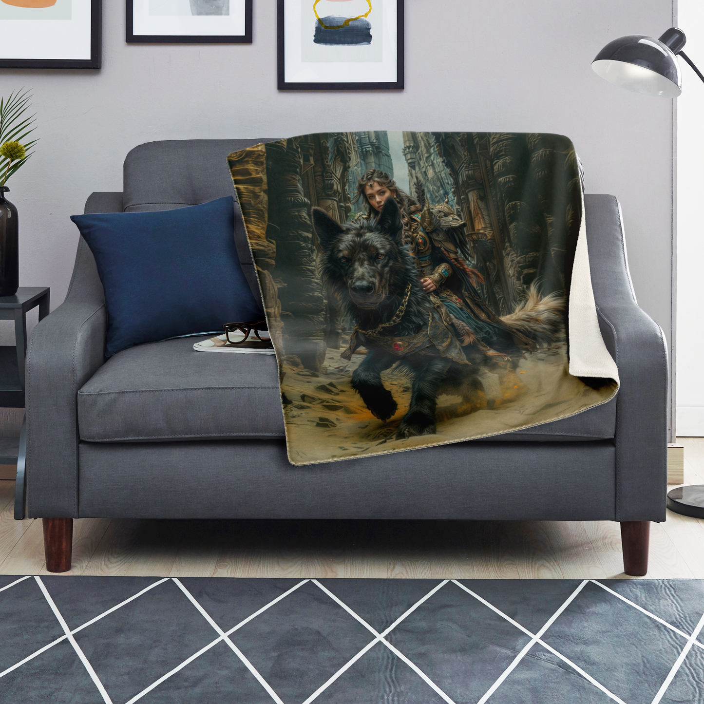 Midnight Rider Premium Microfleece Blanket