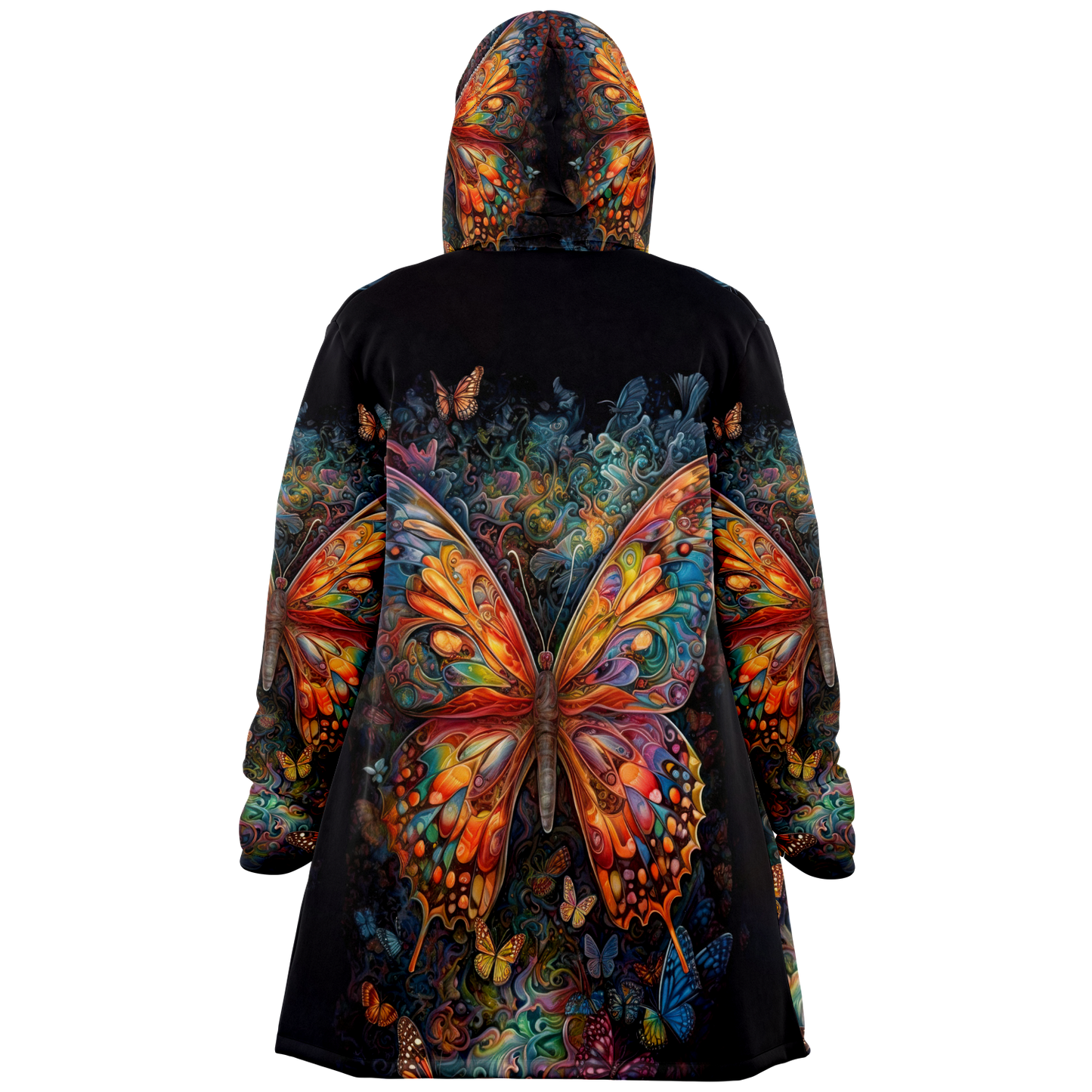 Psychedelic Monarch Microfleece Cloak