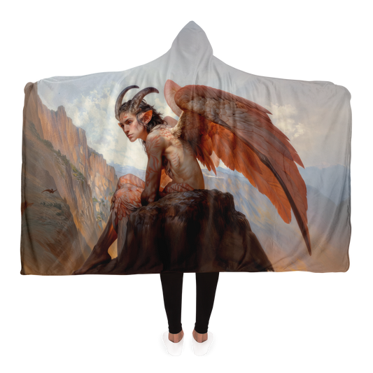 Wings of the Forgotten Dawn Hooded Blanket