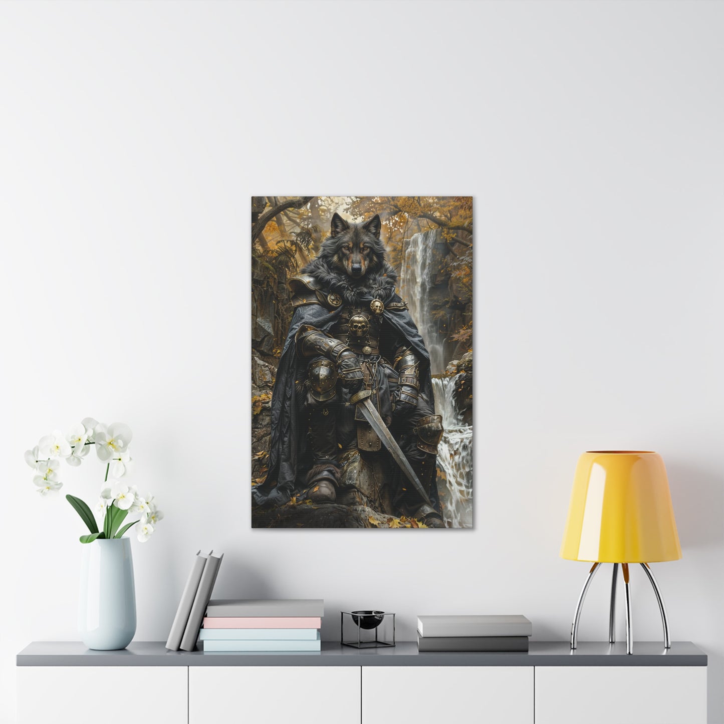 "Dark Wolf" Canvas Stretched, 0.75" - Print