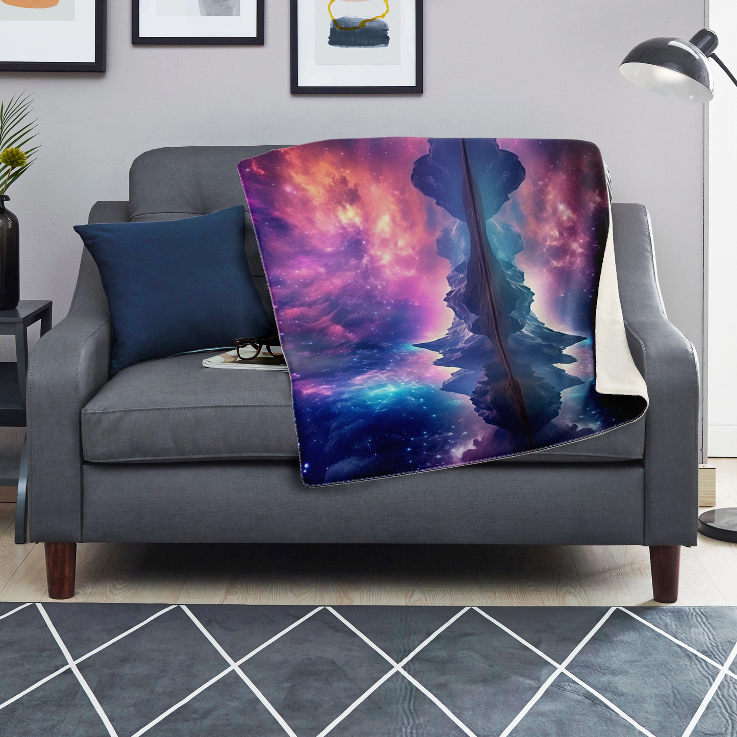 Space Holiday Premium Microfleece Blanket