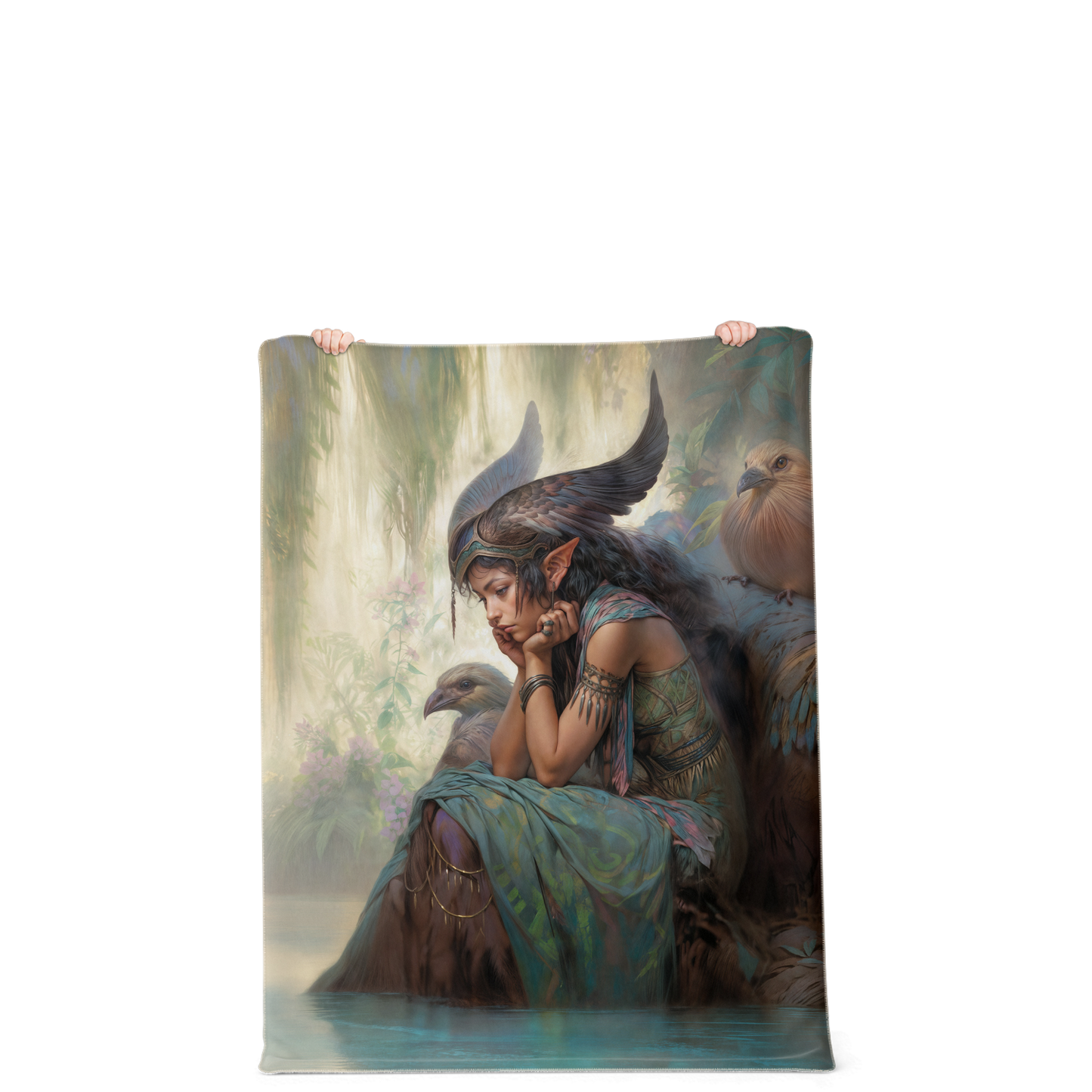 Wings of the Weeping Willow Premium Microfleece Blanket