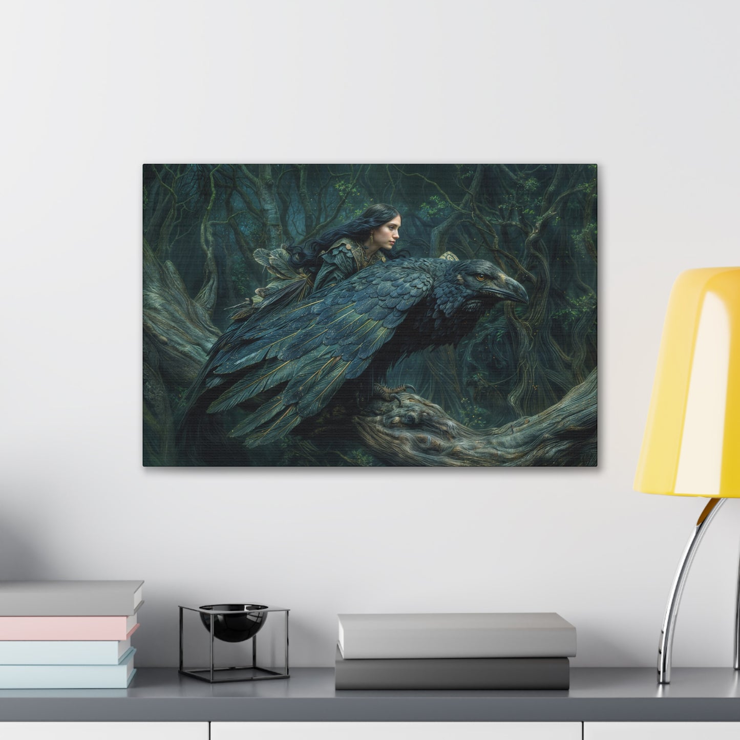 "Lady Of The Crows"  Canvas Stretched, 0.75" - Print