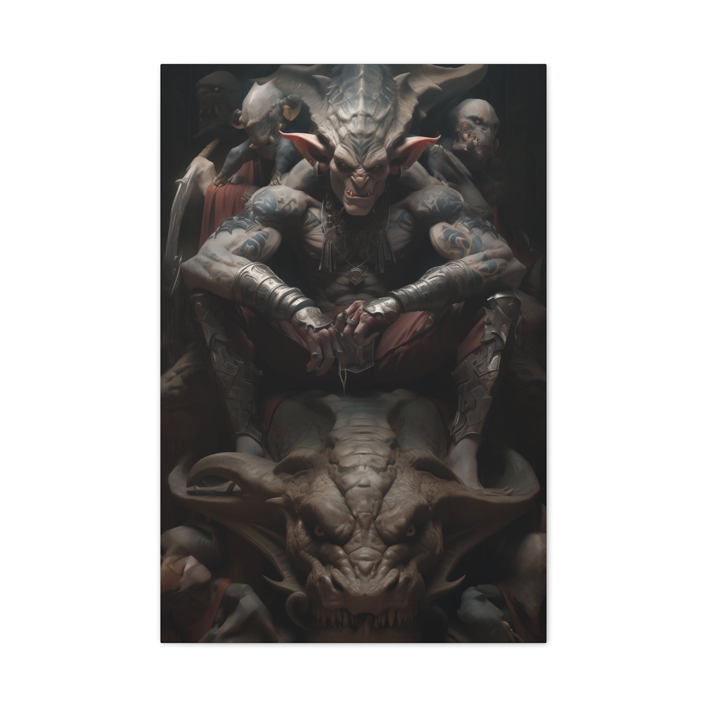 "Draconian Goblin King" Canvas Stretched, 0.75" - Print