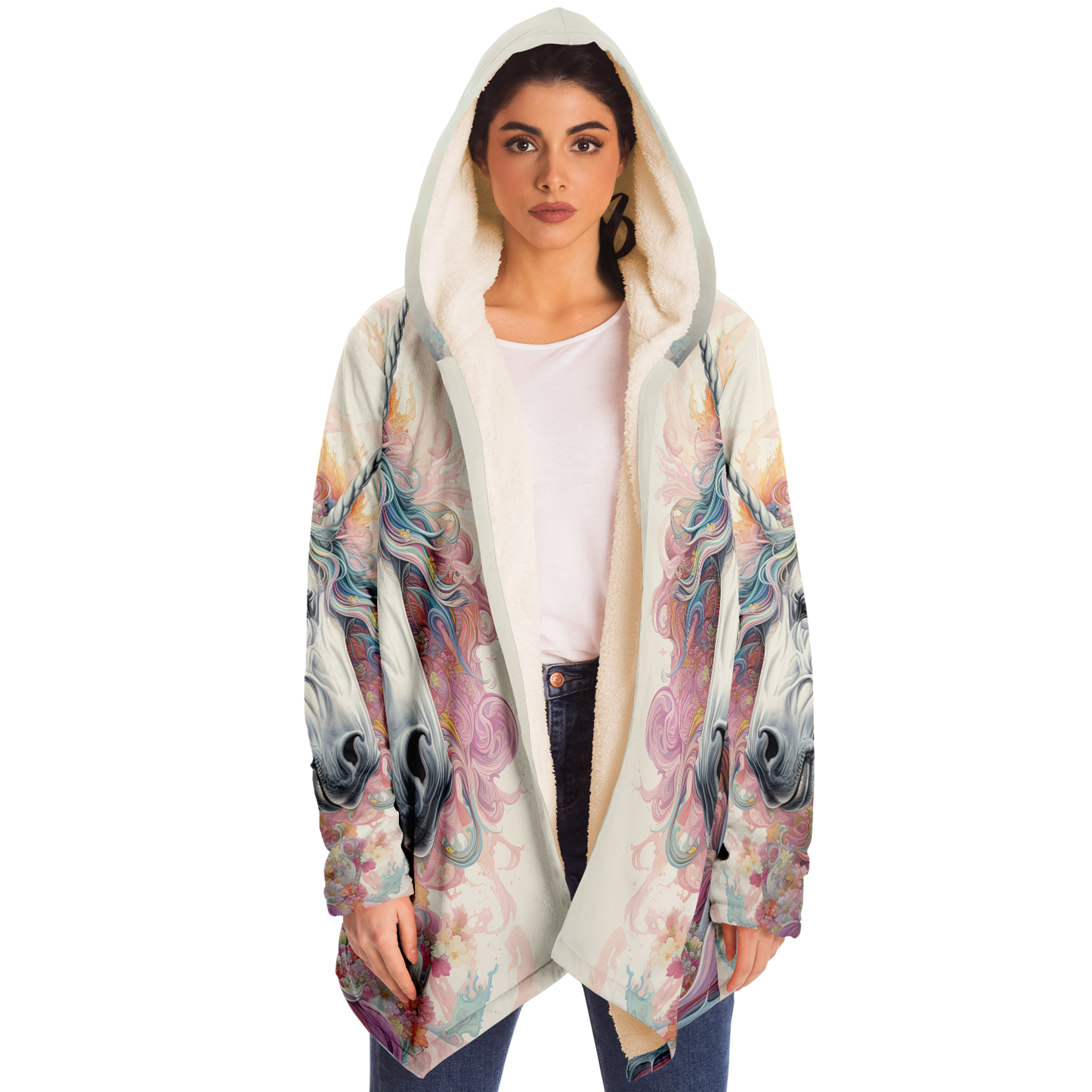 Fluro Unicorn Microfleece Cloak