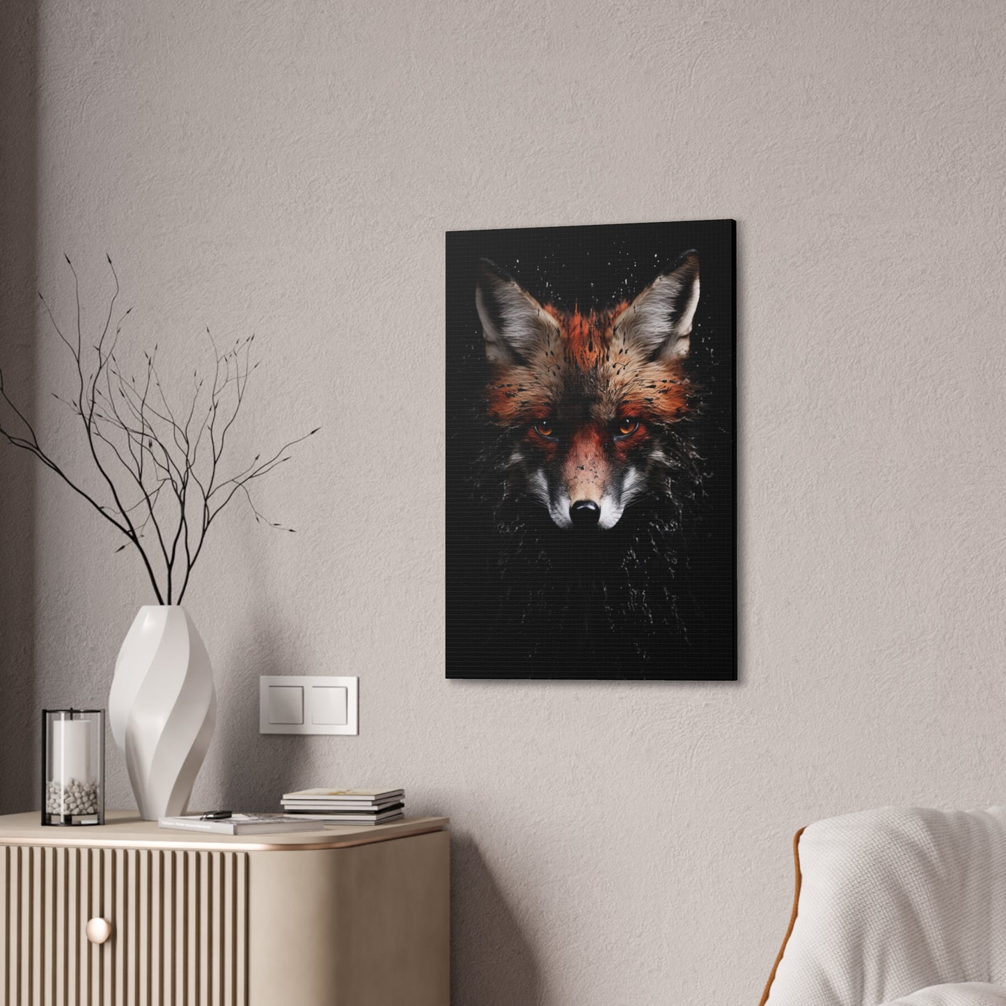 "Fox Burst" Canvas Stretched, 0.75" - Print