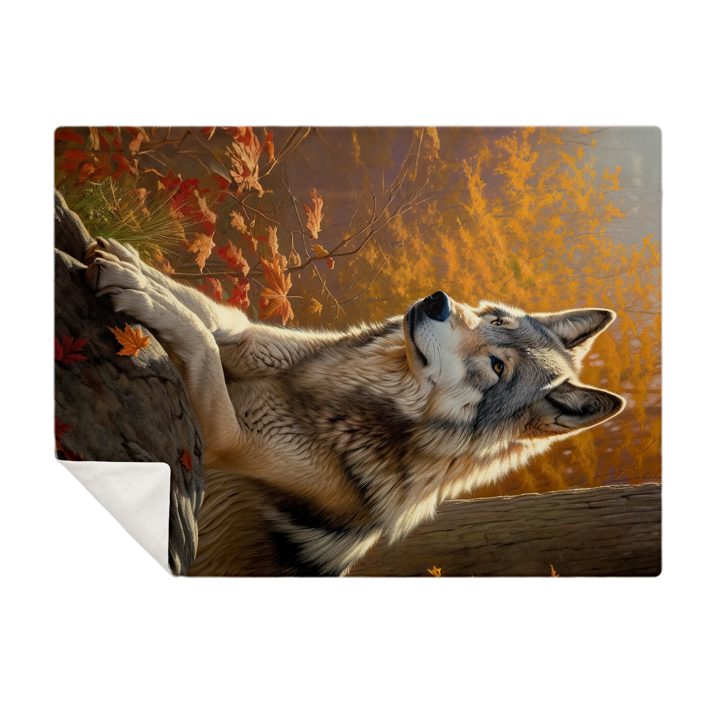 Watcher Wolf Microfleece Blanket