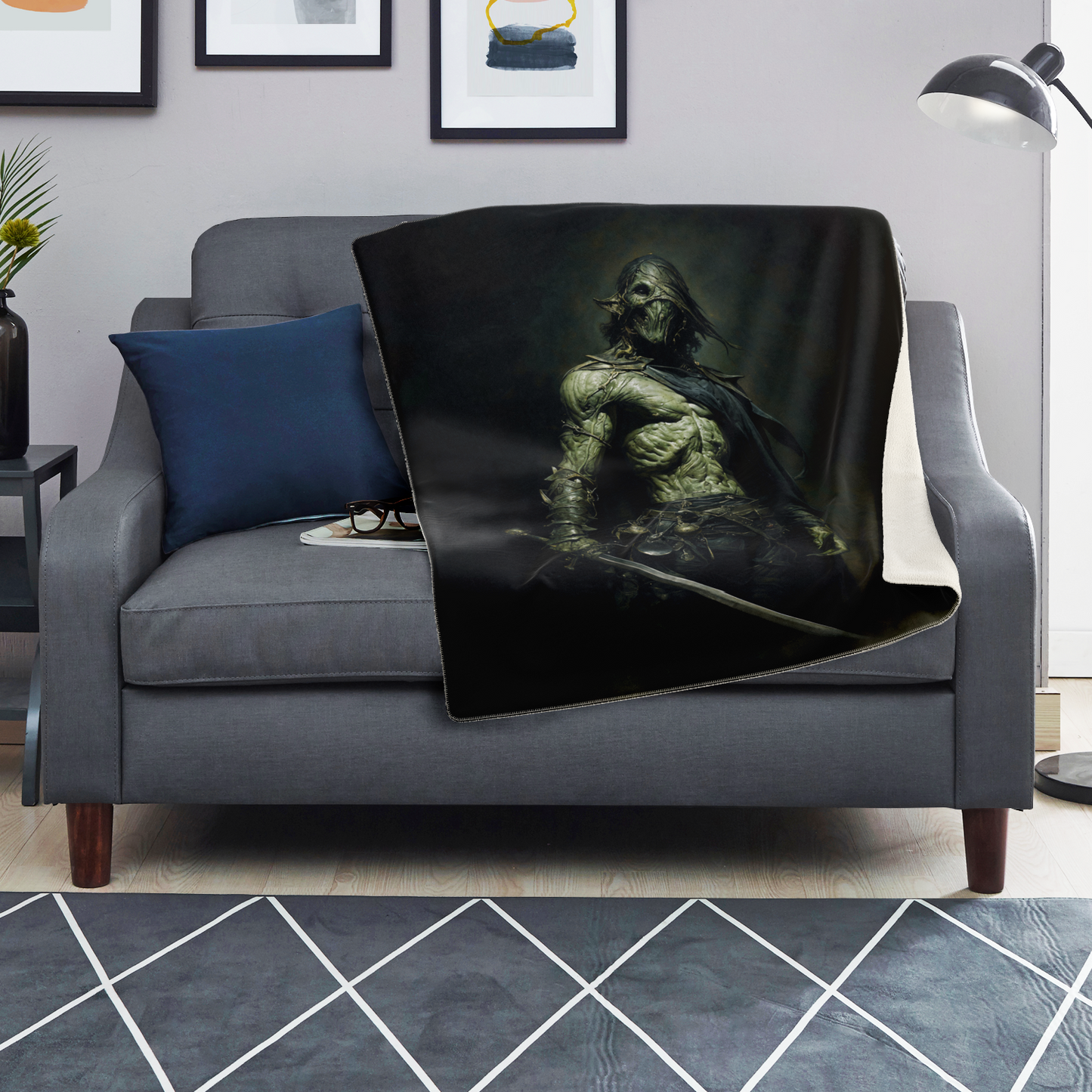 Dark Elf (The Damned) Premium Microfleece Blanket