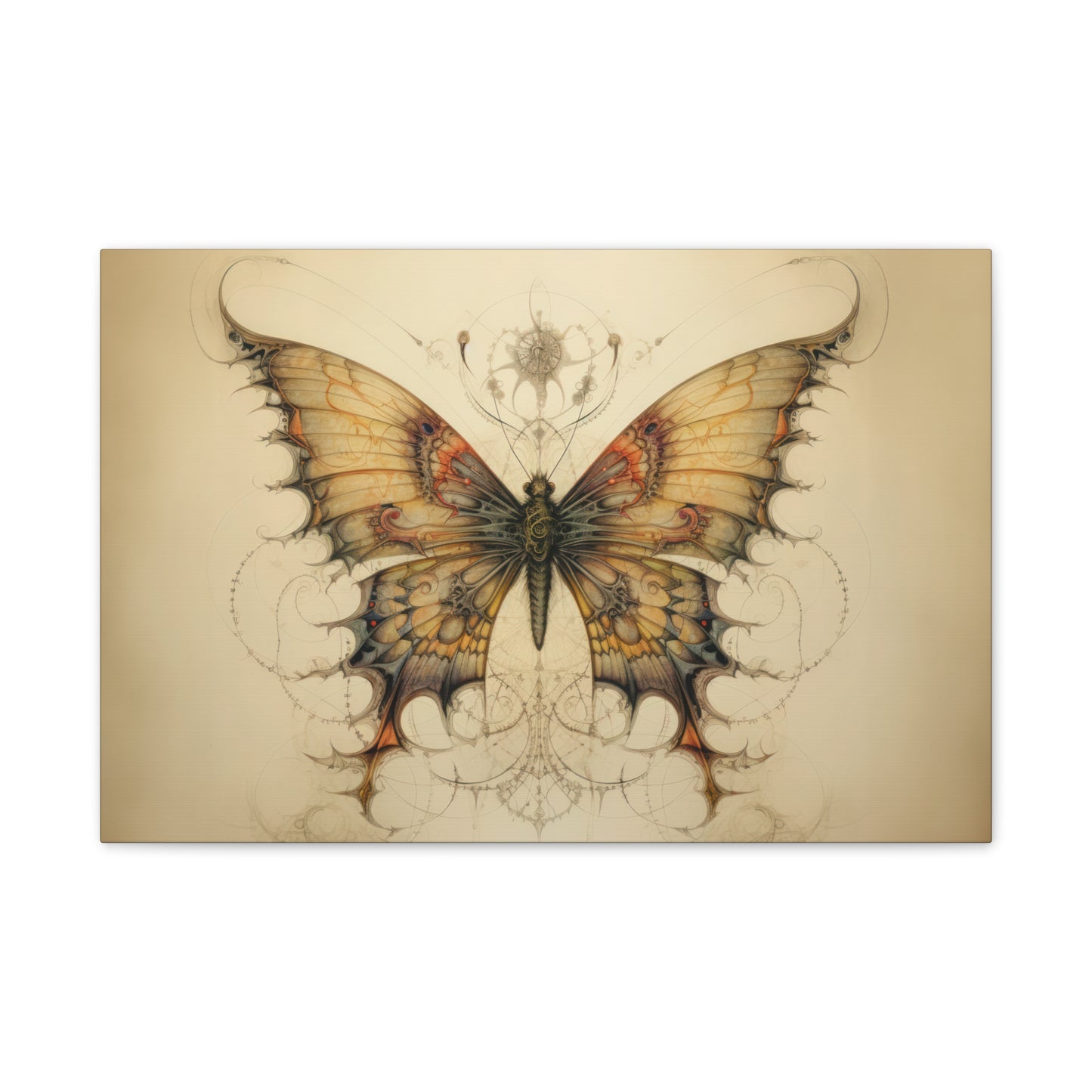 "Dragontailed Butterfly"  Canvas Stretched, 0.75" - Print