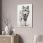 "Wolf Sketch" Canvas Stretched, 0.75" - Print