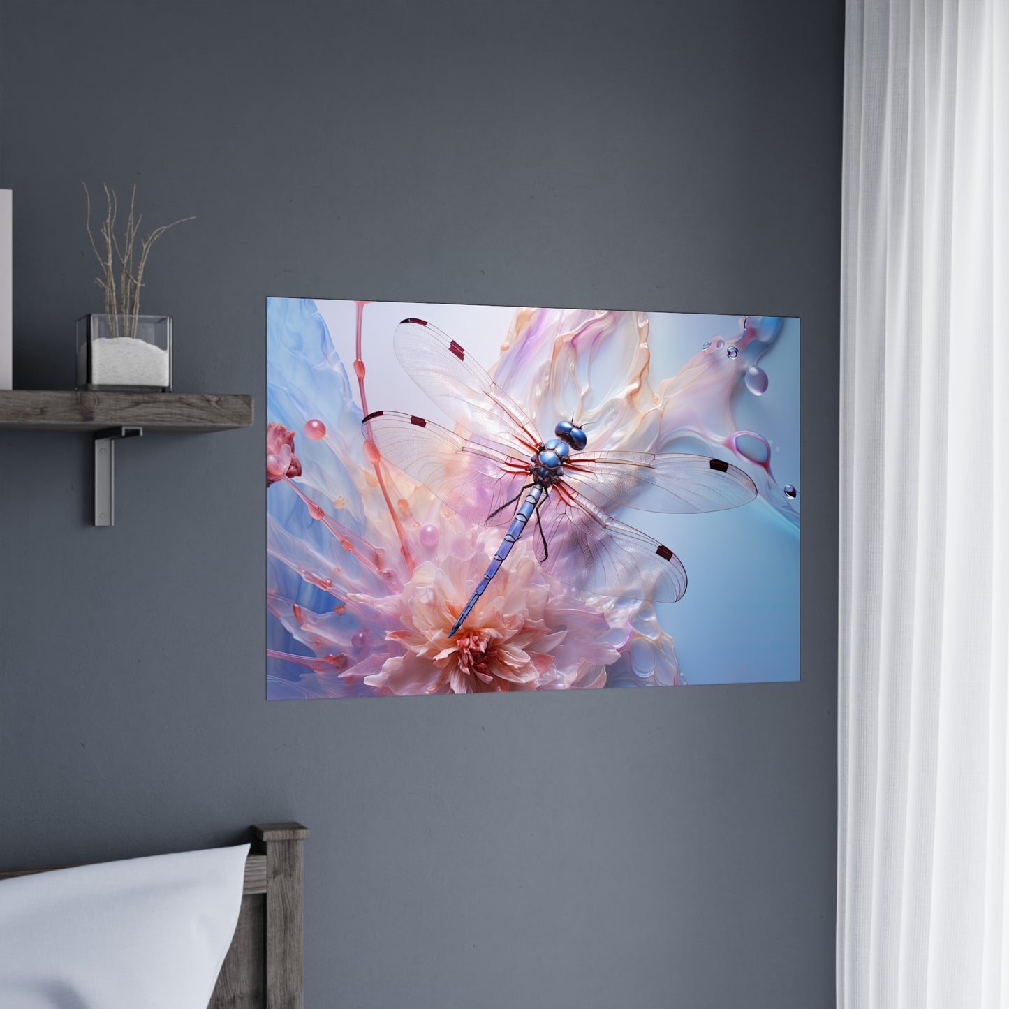 "Indigo Glider Dragonfly" Poster - Print