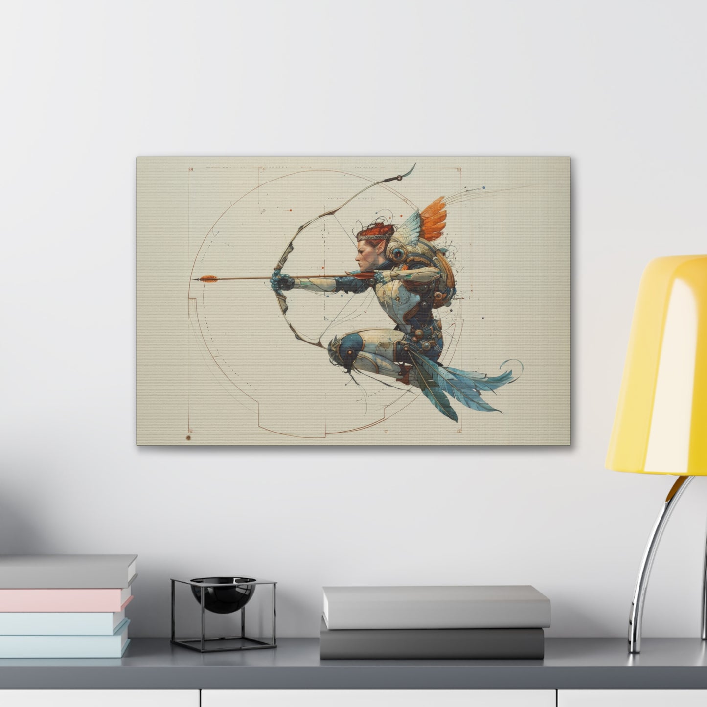 "Skyborne Archer"  Canvas Stretched, 0.75" - Print