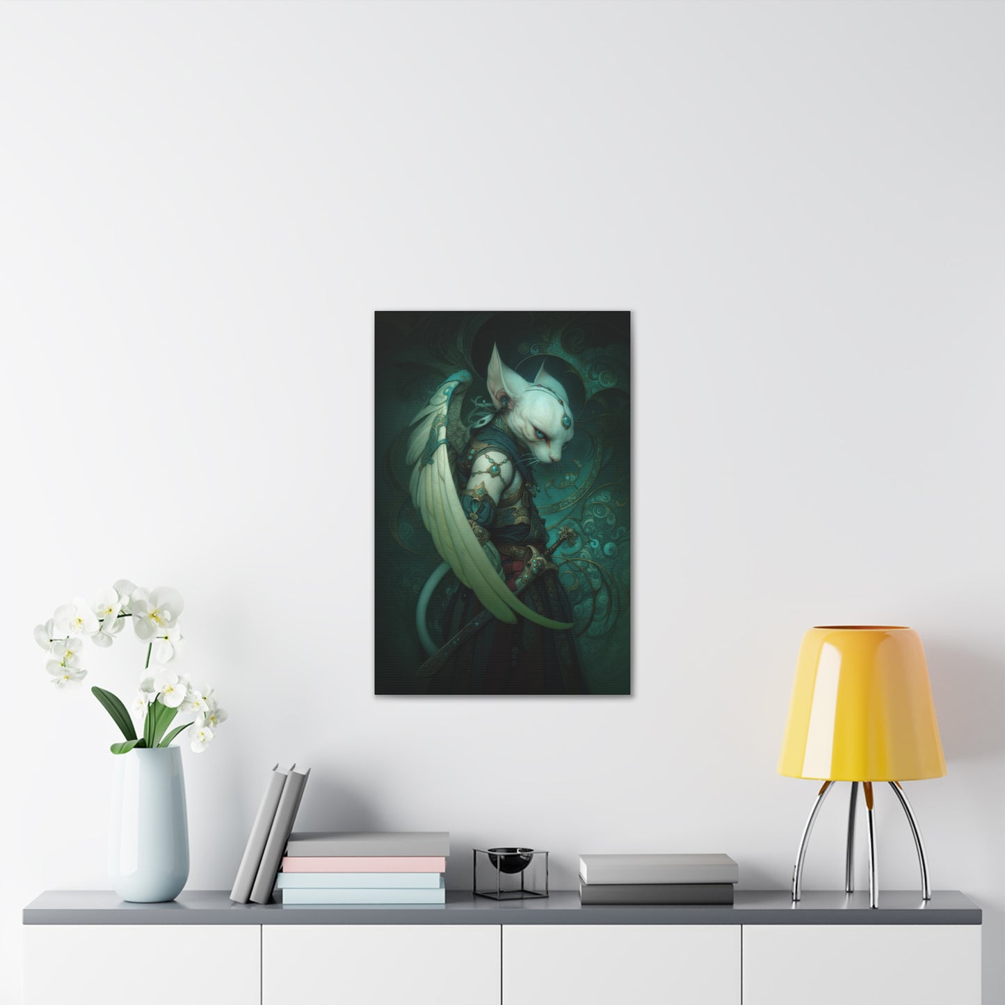 "Feline Protector Of The Veil" Canvas Stretched, 0.75" - Print