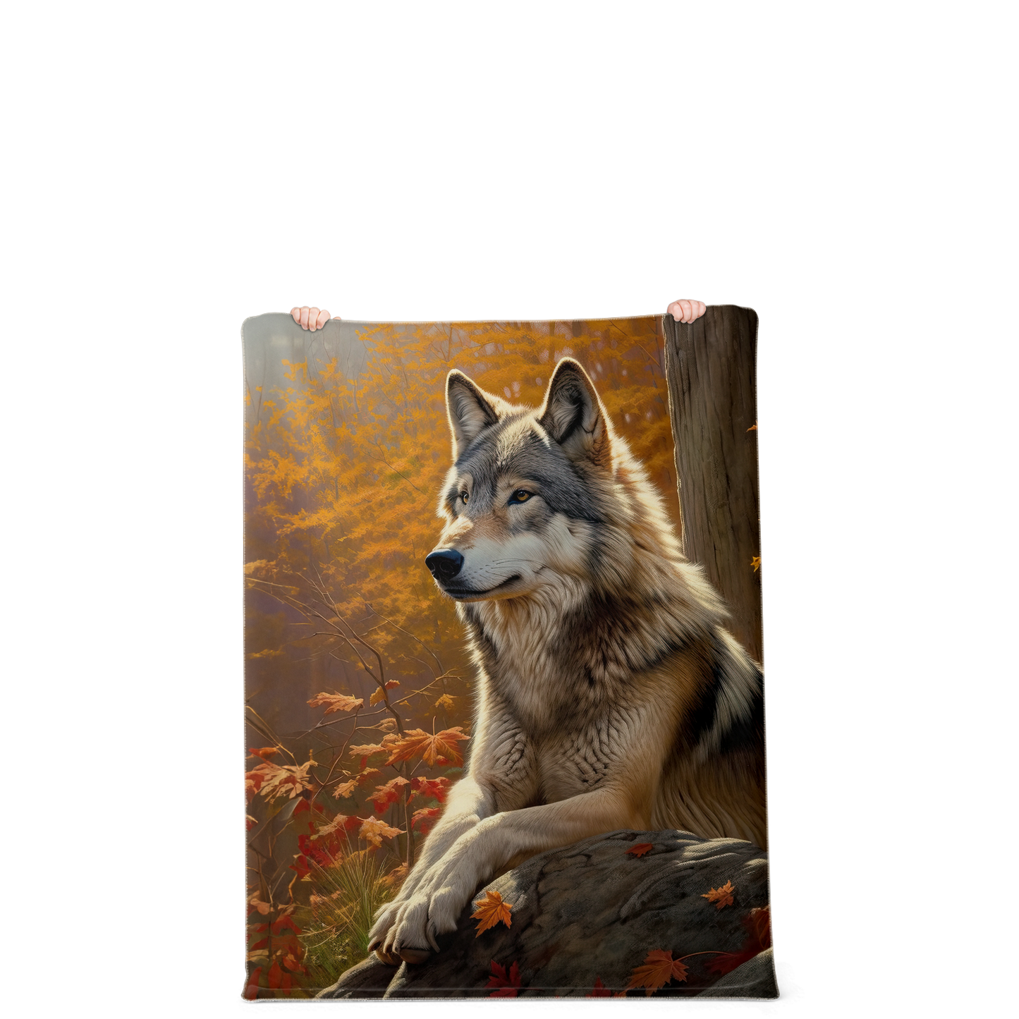 Watcher Wolf Microfleece Blanket