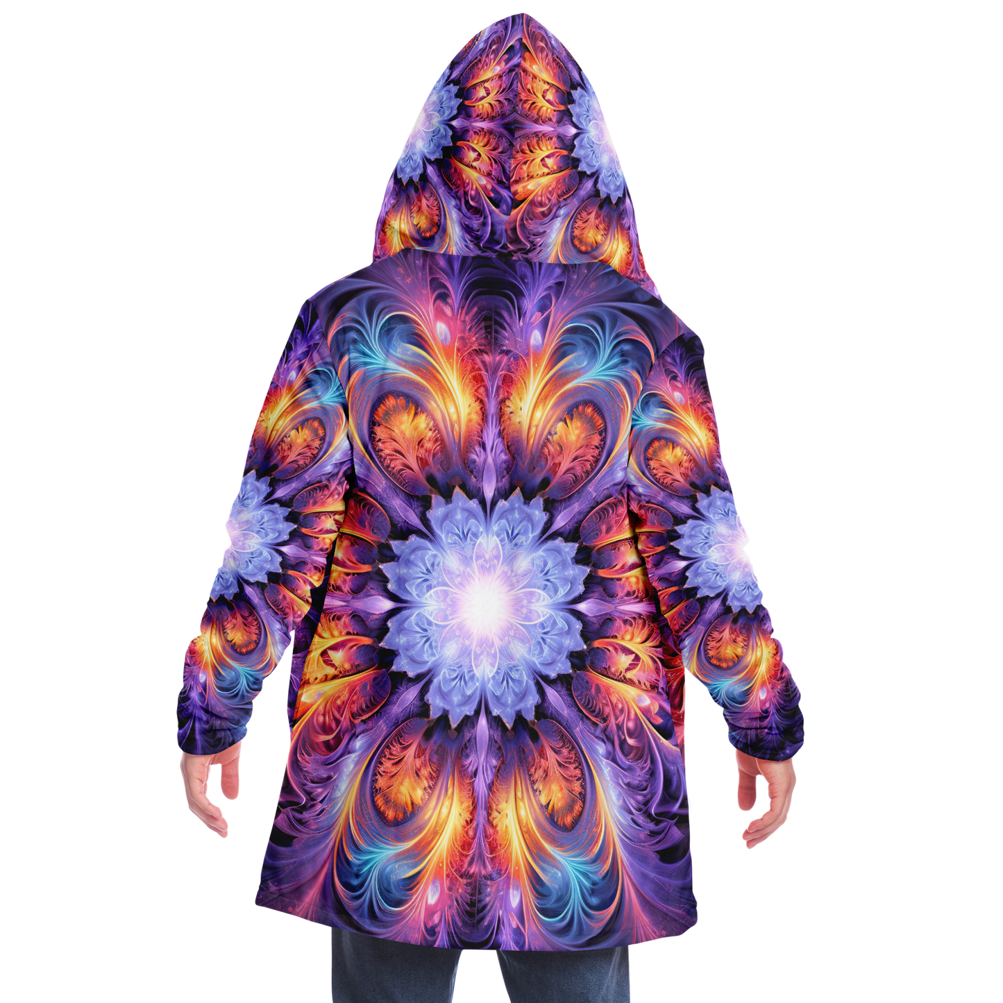 Fluro Snowflake Microfleece Festival  Cloak