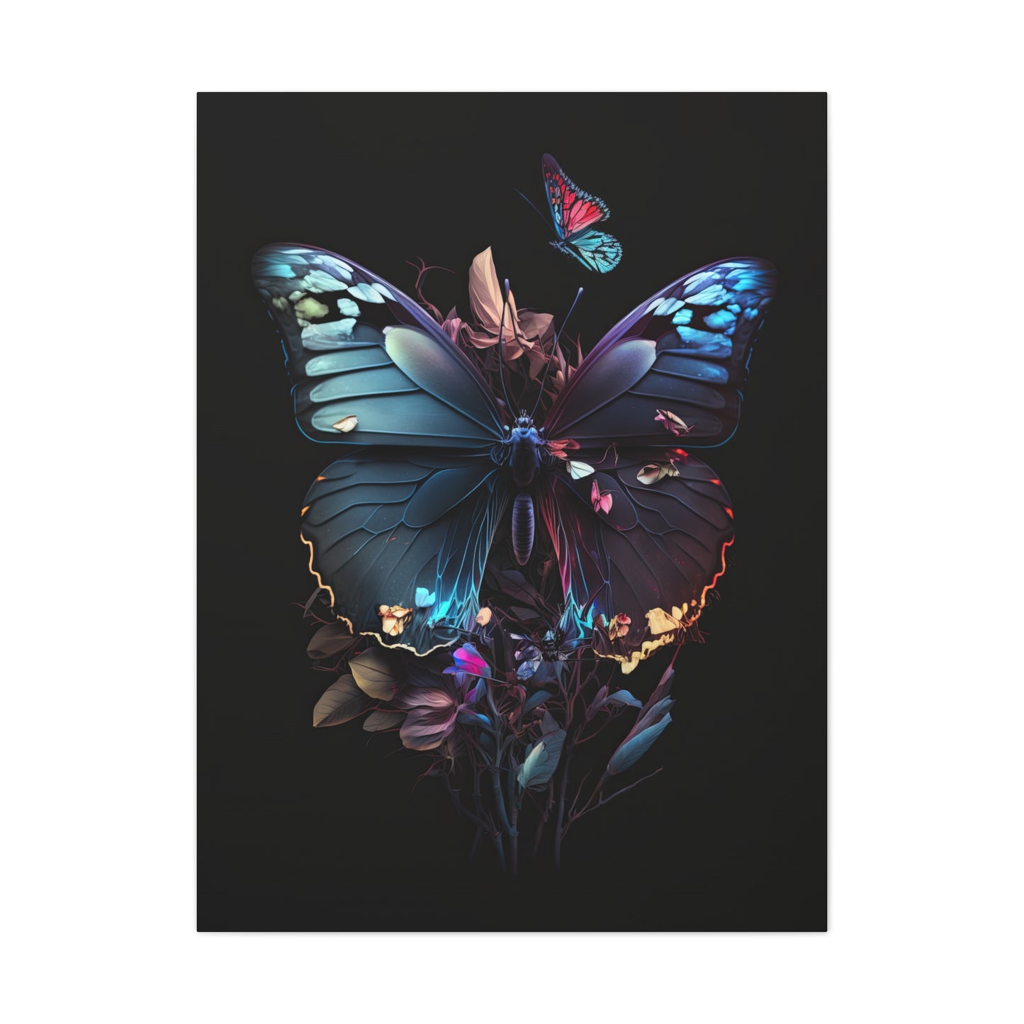 "Black Pearl Butterfly" Canvas Stretched, 0.75" - Print