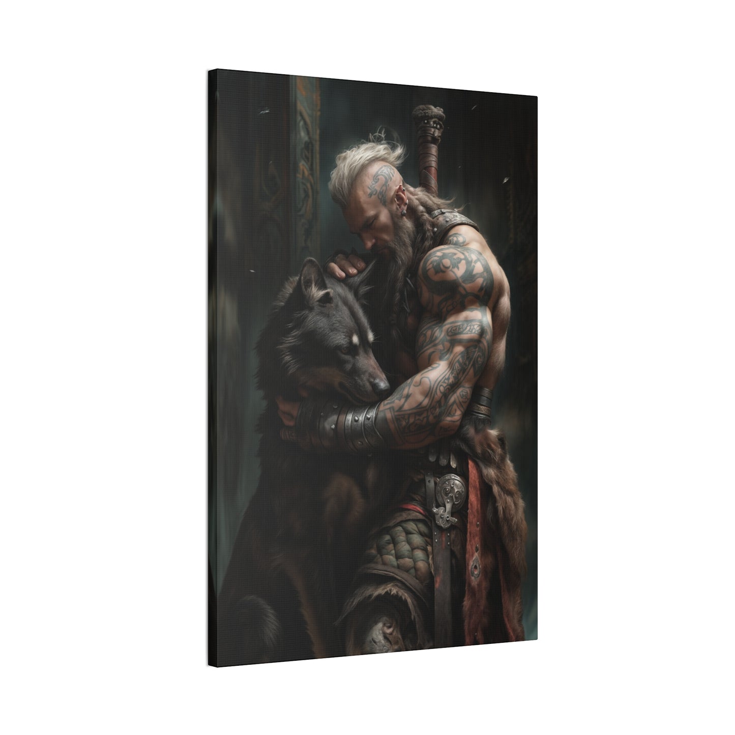 "Vikings Best Friend" Canvas Stretched, 0.75" - Print