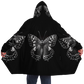 Black And White Macro Butterfly Microfleece Cloak