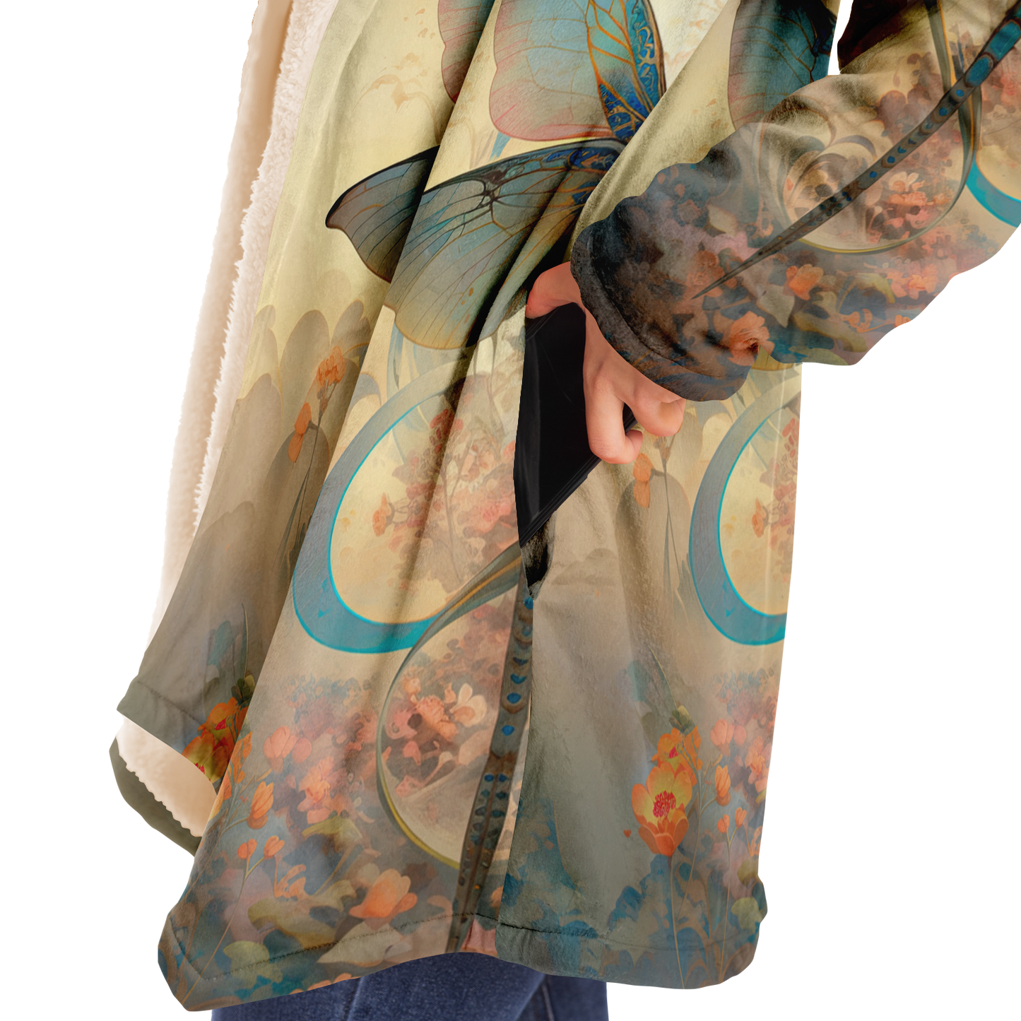 Zen Dragonfly Microfleece Cloak