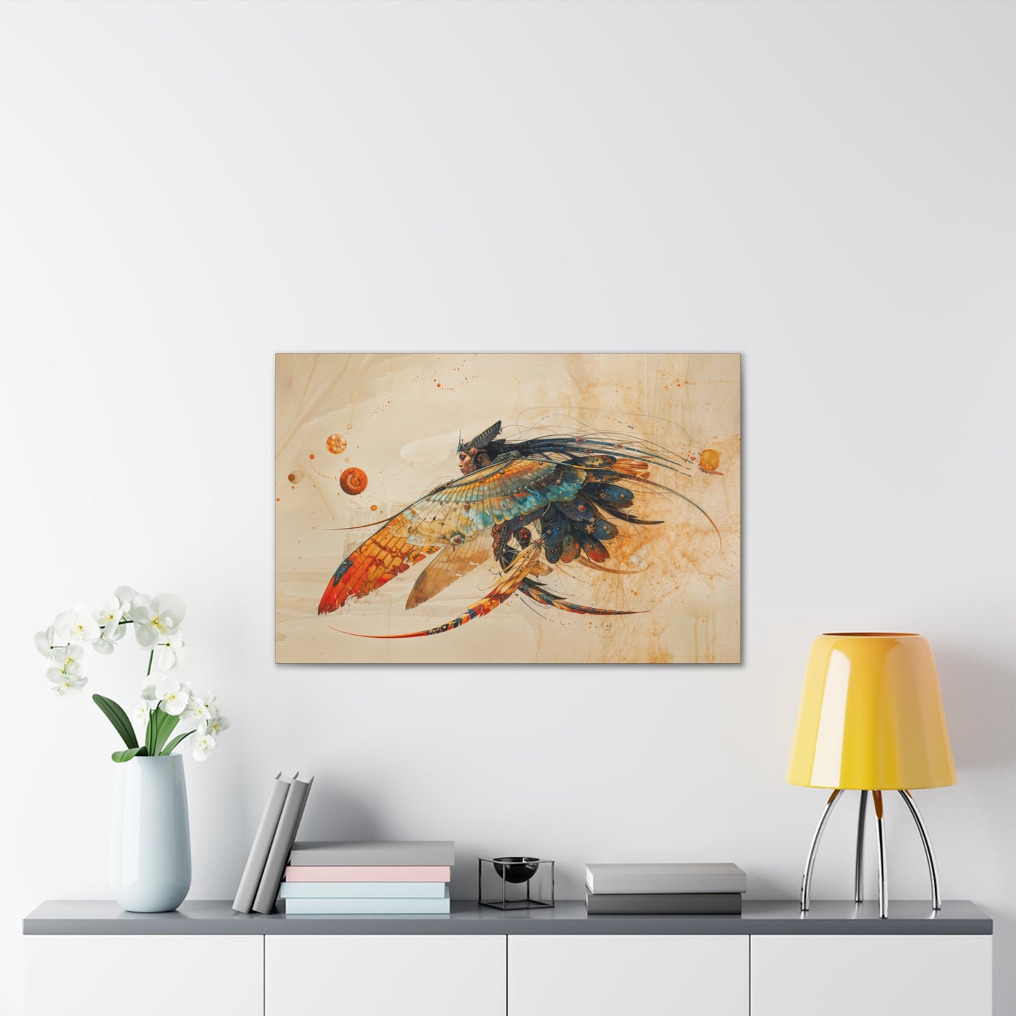 "Feather Fae Divebomb"  Canvas Stretched, 0.75" - Print