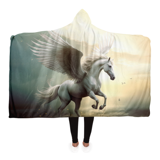 Wings Of Dawn Pegasus Hooded Blanket