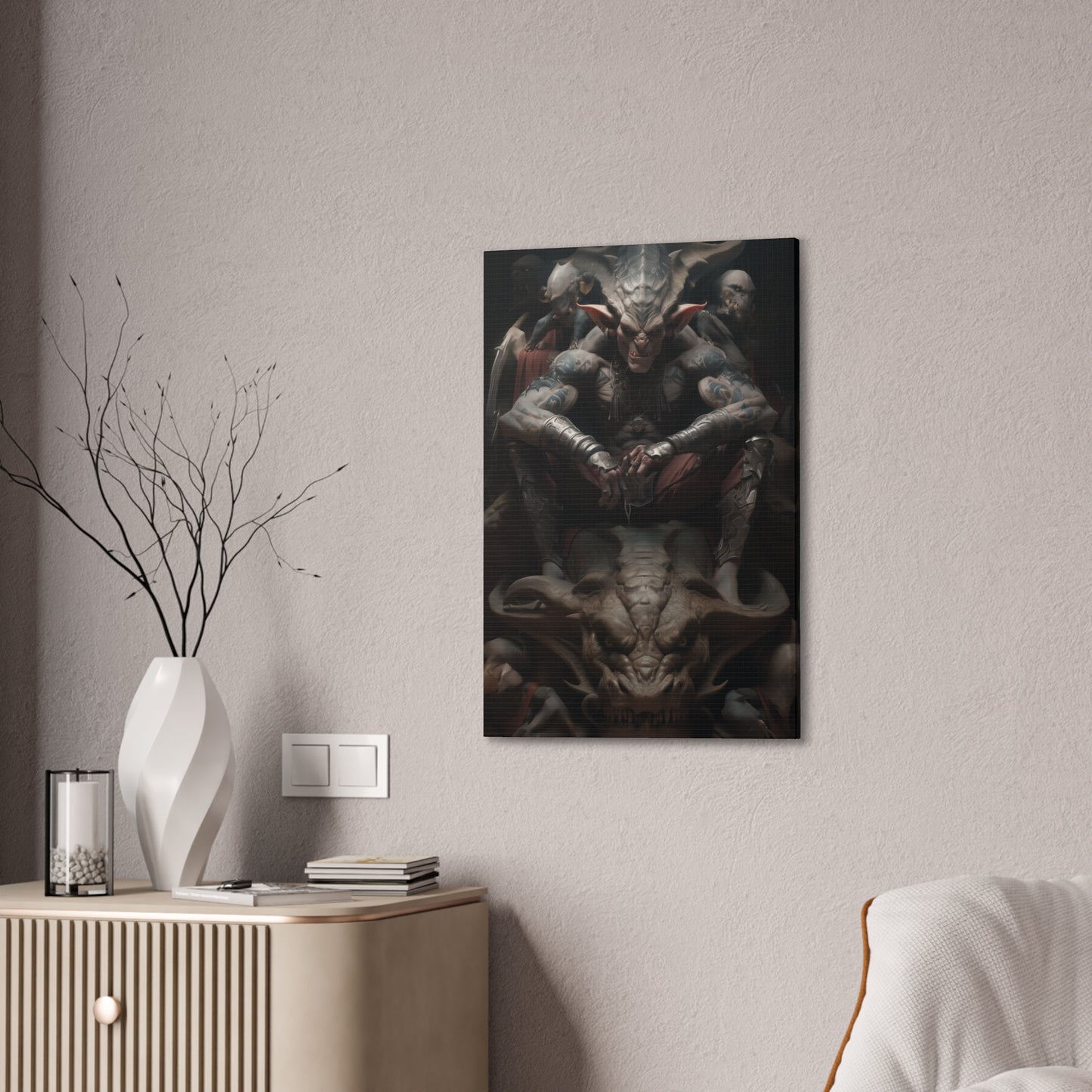 "Draconian Goblin King" Canvas Stretched, 0.75" - Print