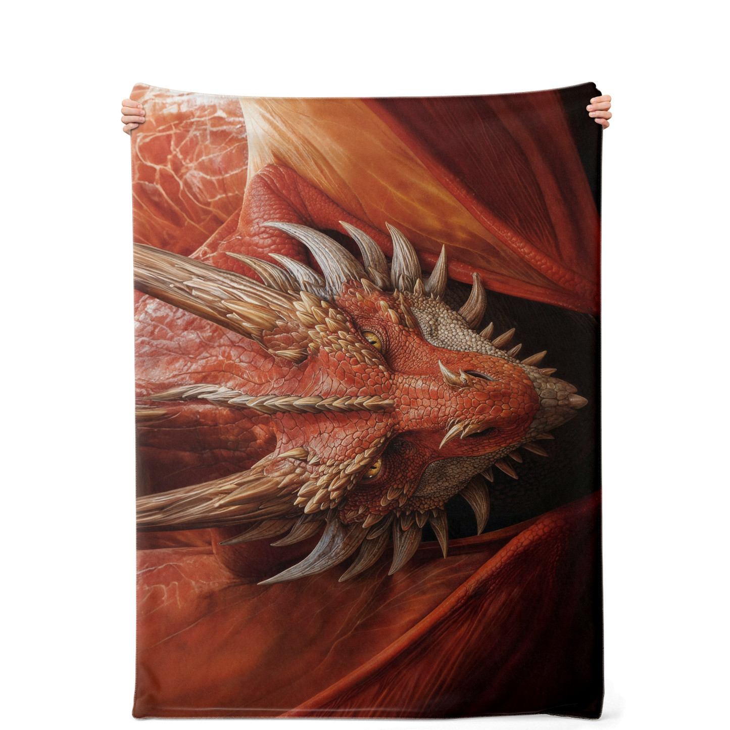 Fiery Gaze Premium Microfleece Blanket