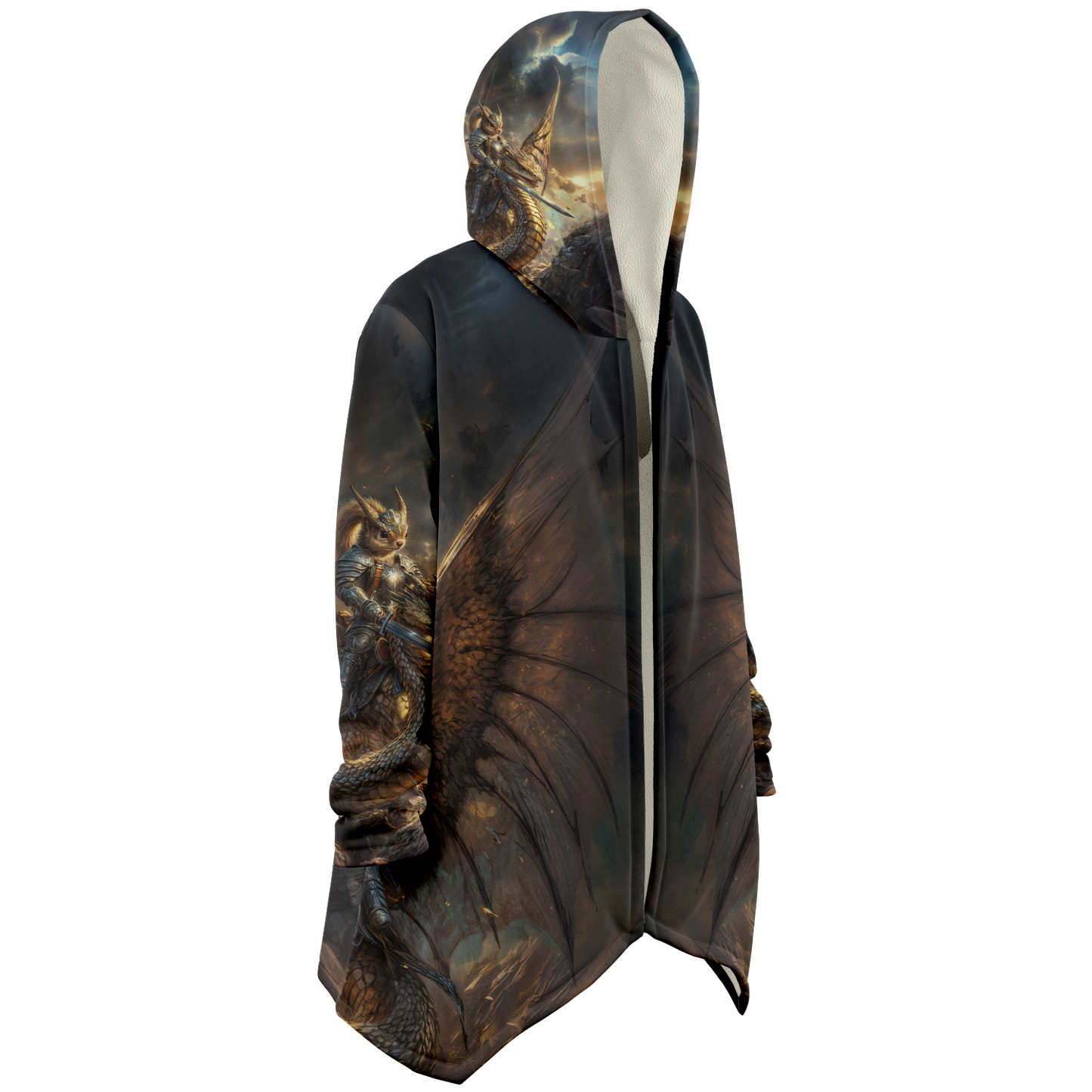 Winged Fury of the Squirrel Rider! Microfleece Cloak