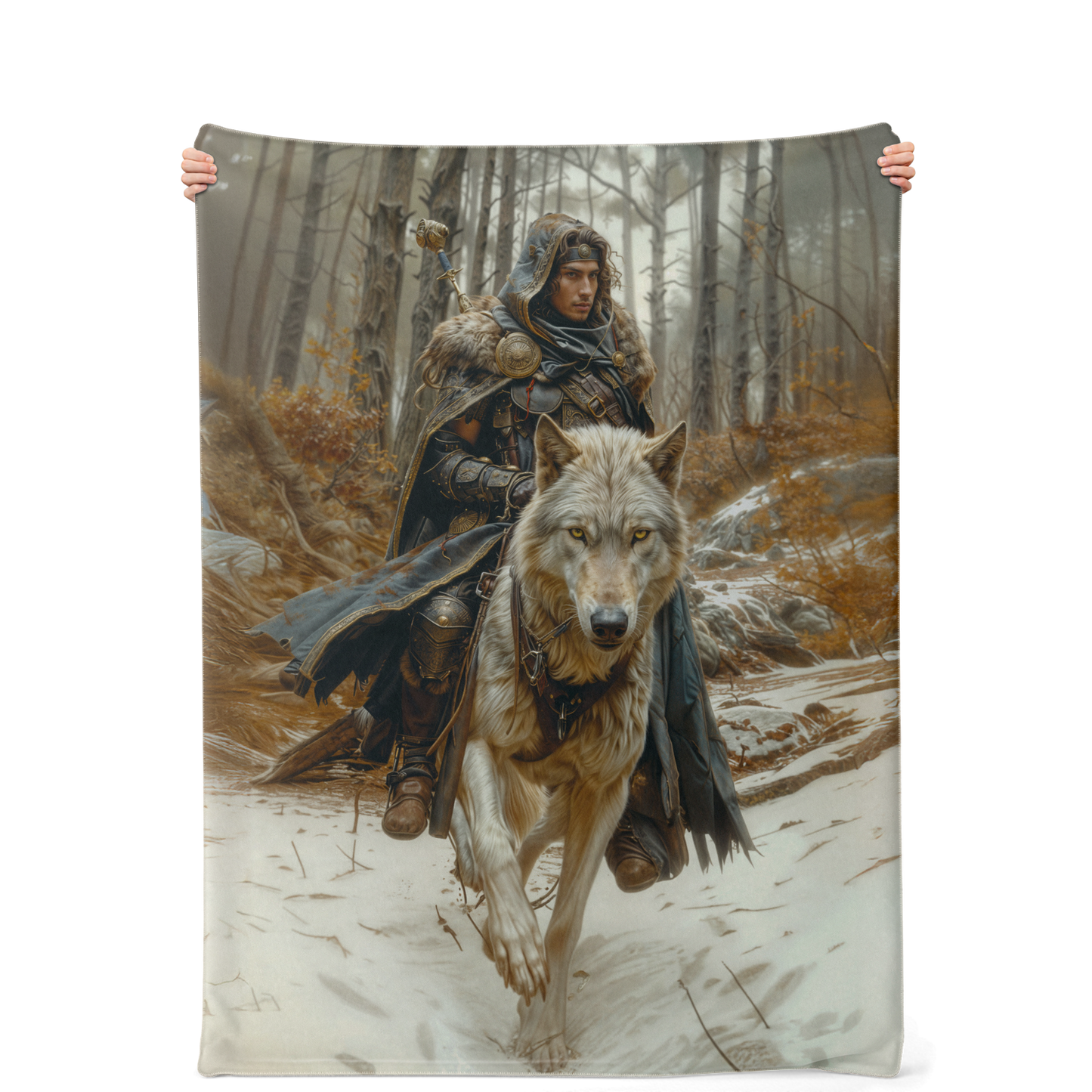 Wolf Rider Premium Microfleece Blanket