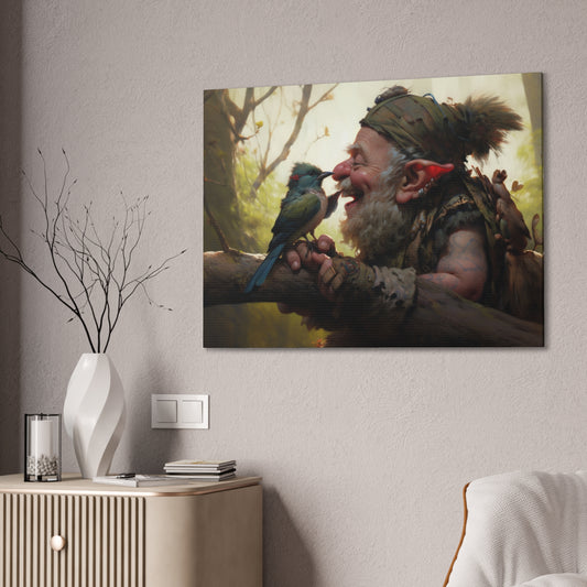 "Feathered Jester"  Canvas Stretched, 0.75" - Print