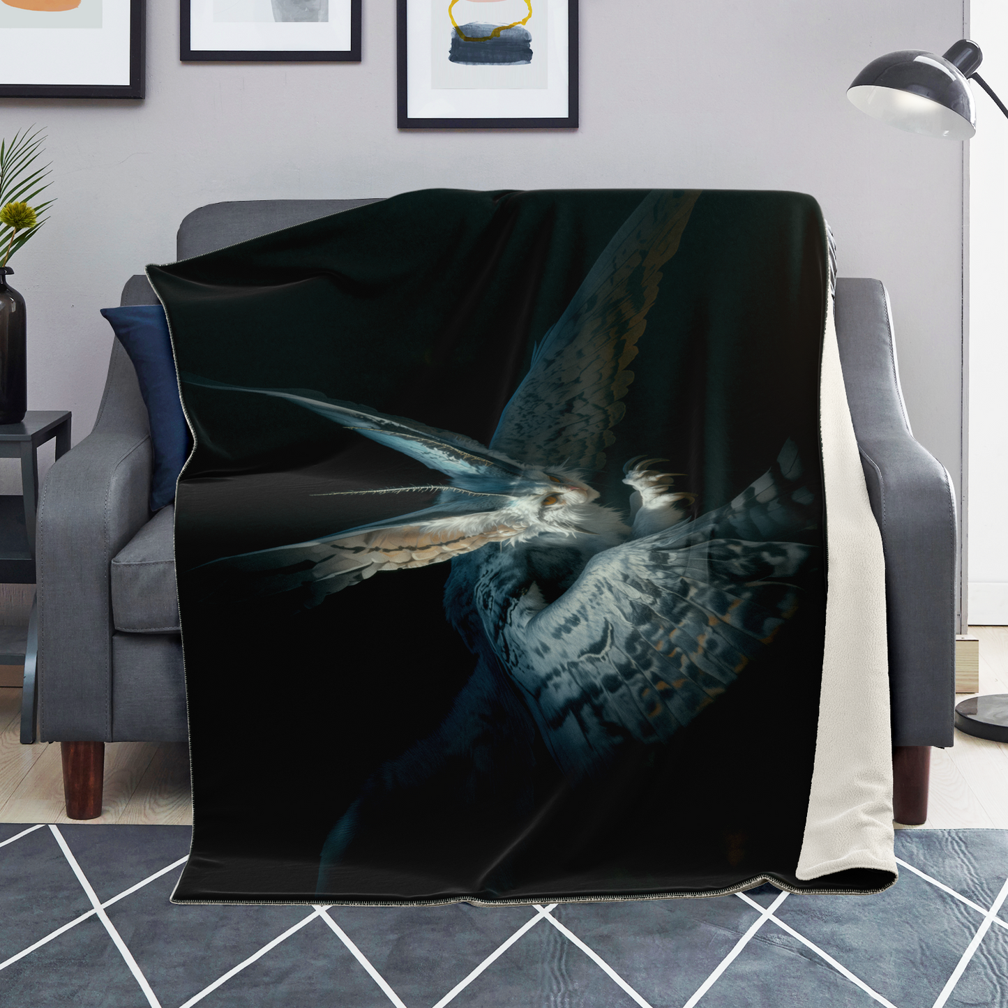 Shadowwing Prowler Premium Microfleece Blanket