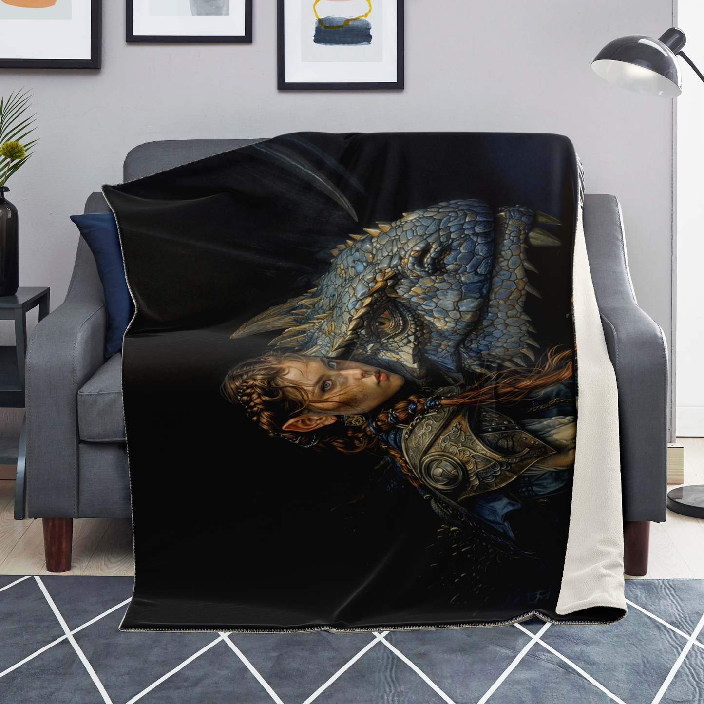 Bond Of The Dragonrider Premium Microfleece Blanket