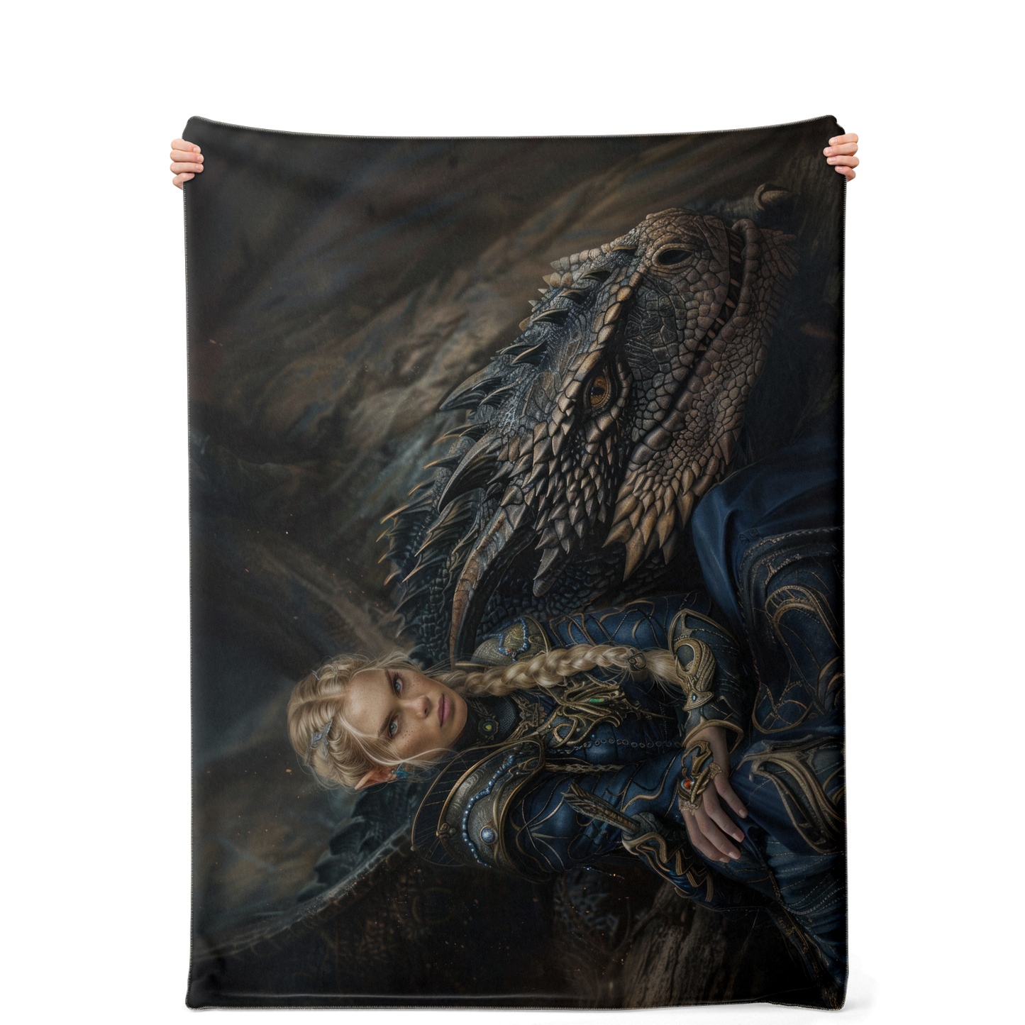 Premium Microfleece Queen's Legion Sky Knight Blanket