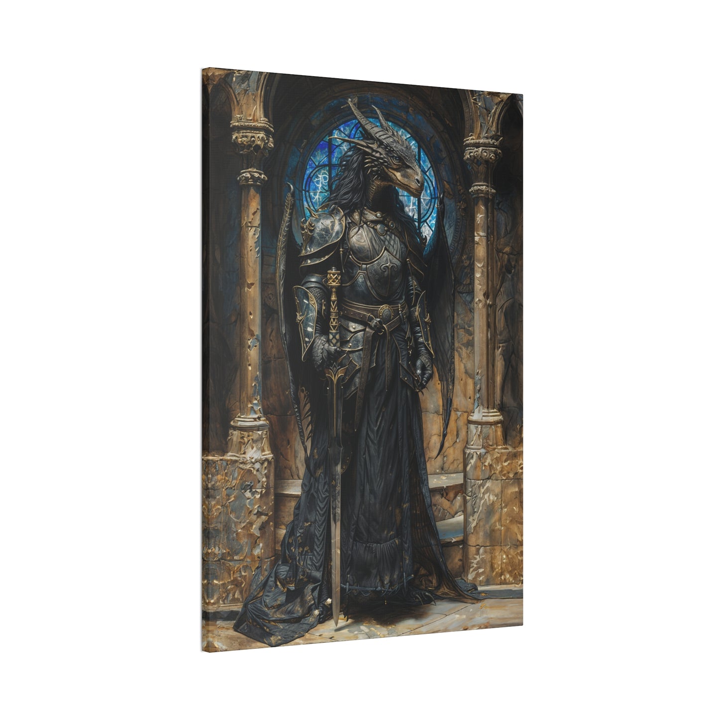 "Black Knight" Canvas Stretched, 0.75" - Print