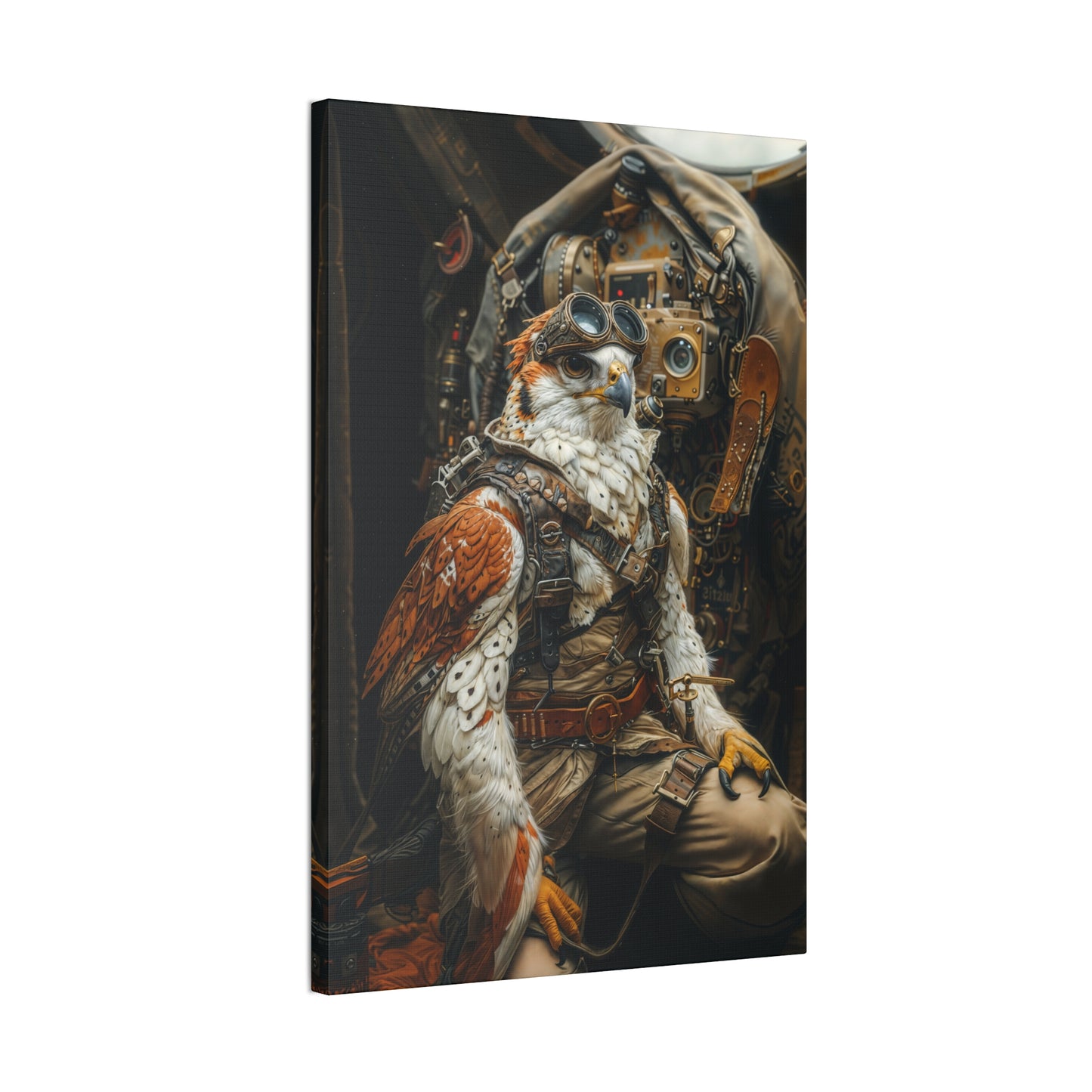 "Time Pilot Falconeer" Canvas Stretched, 0.75" - Print