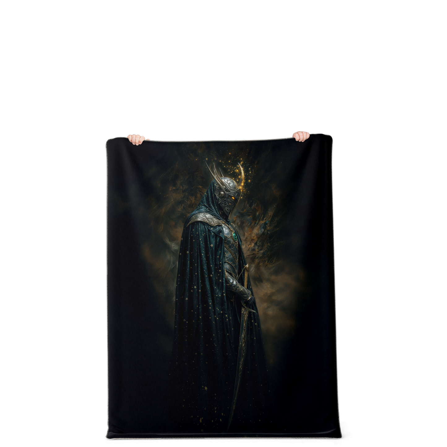 Shadows Of The Eternal Knight Premium Microfleece Blanket