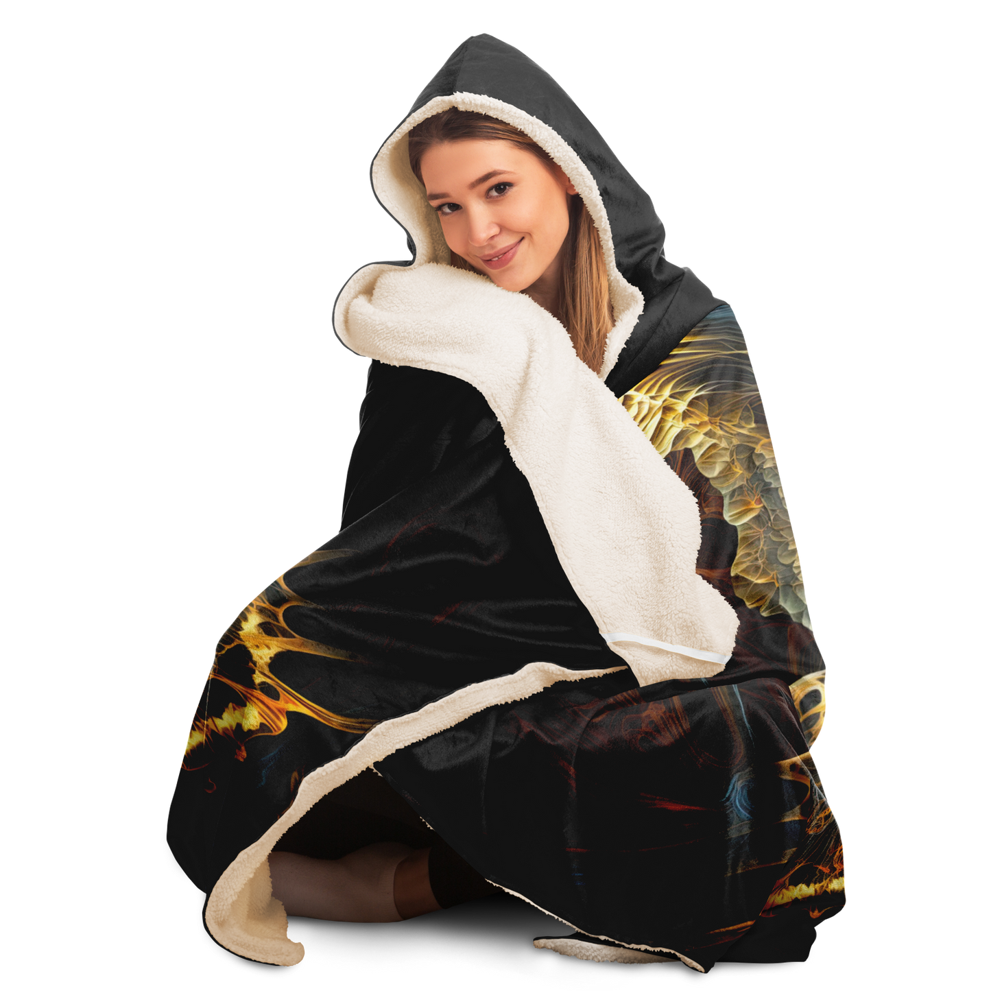 Liquid Butterfly Hooded Blanket