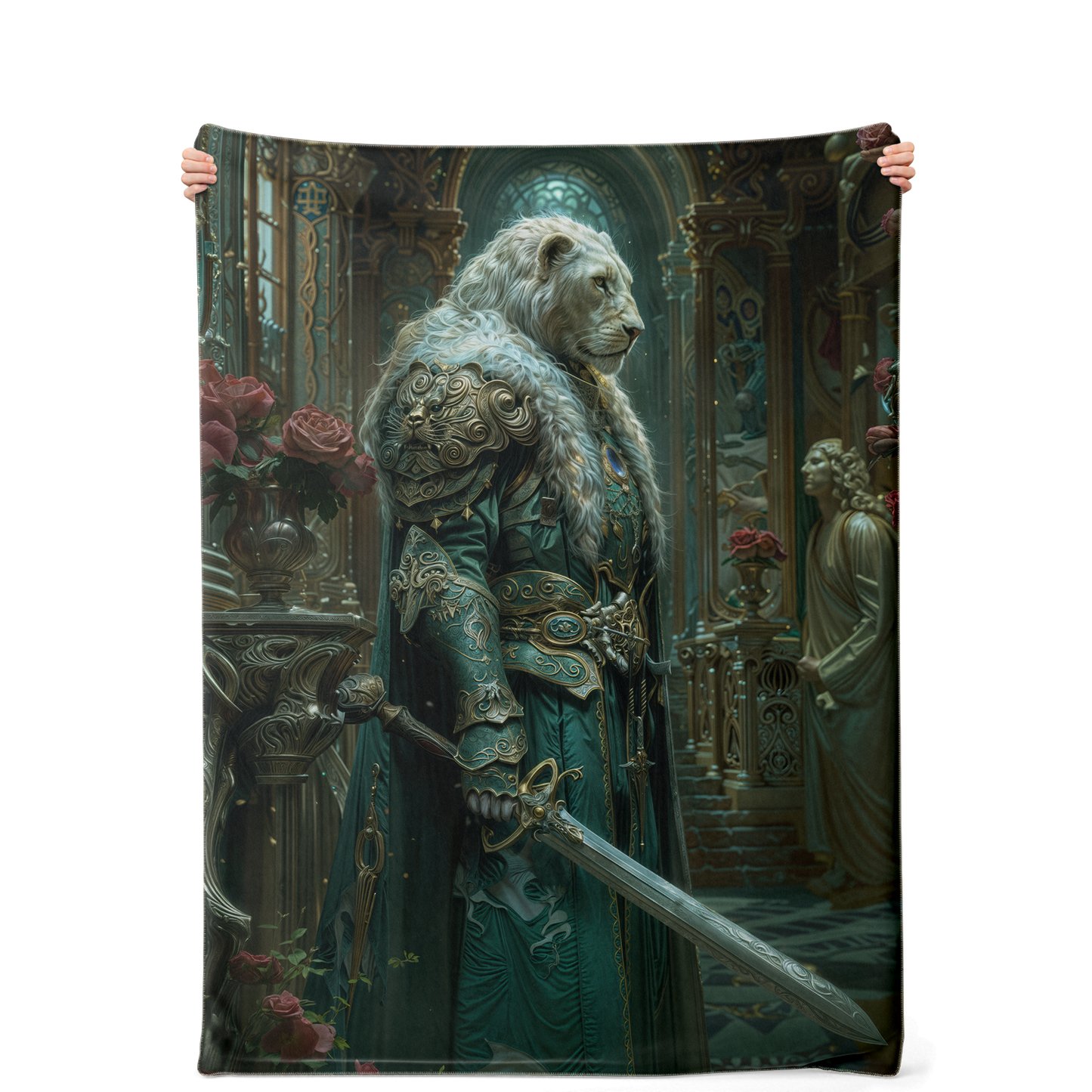 Valor In The Halls Of Kings Premium Microfleece Blanket