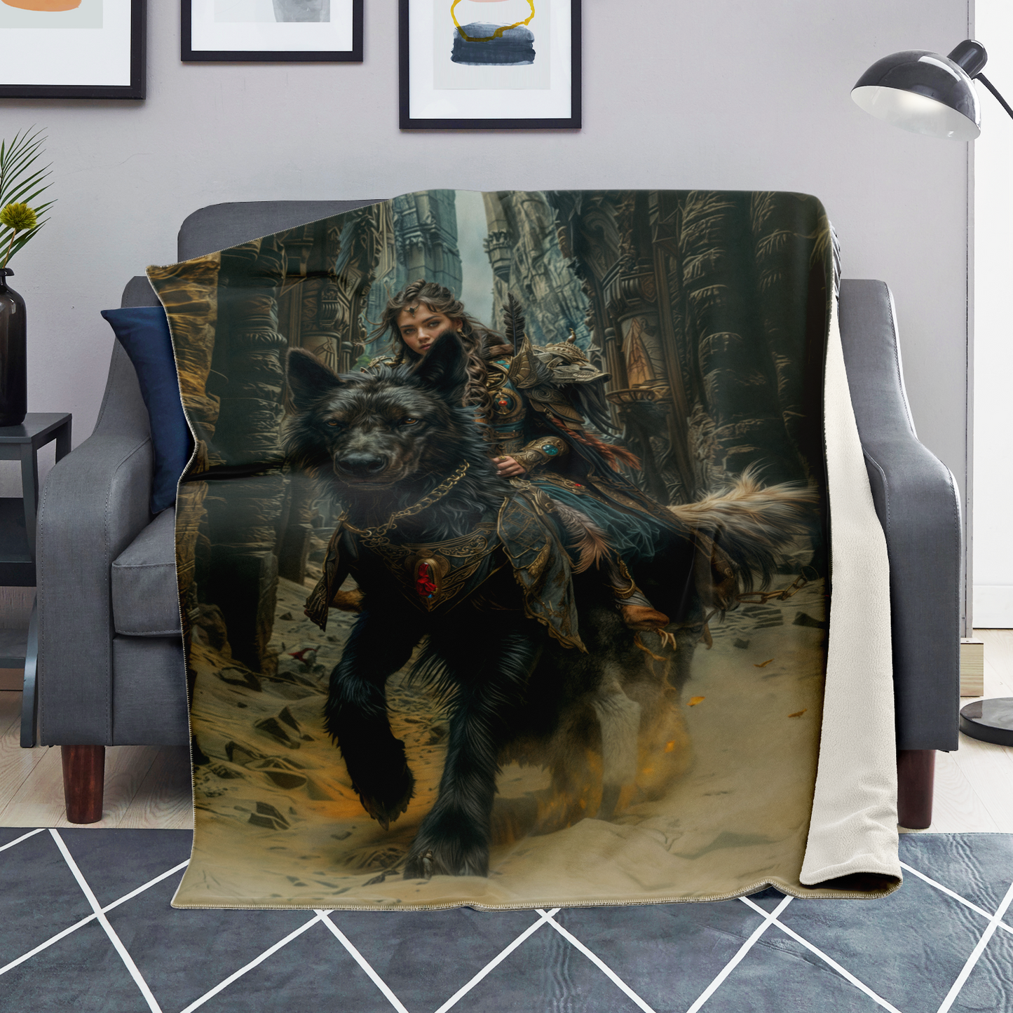 Midnight Rider Premium Microfleece Blanket