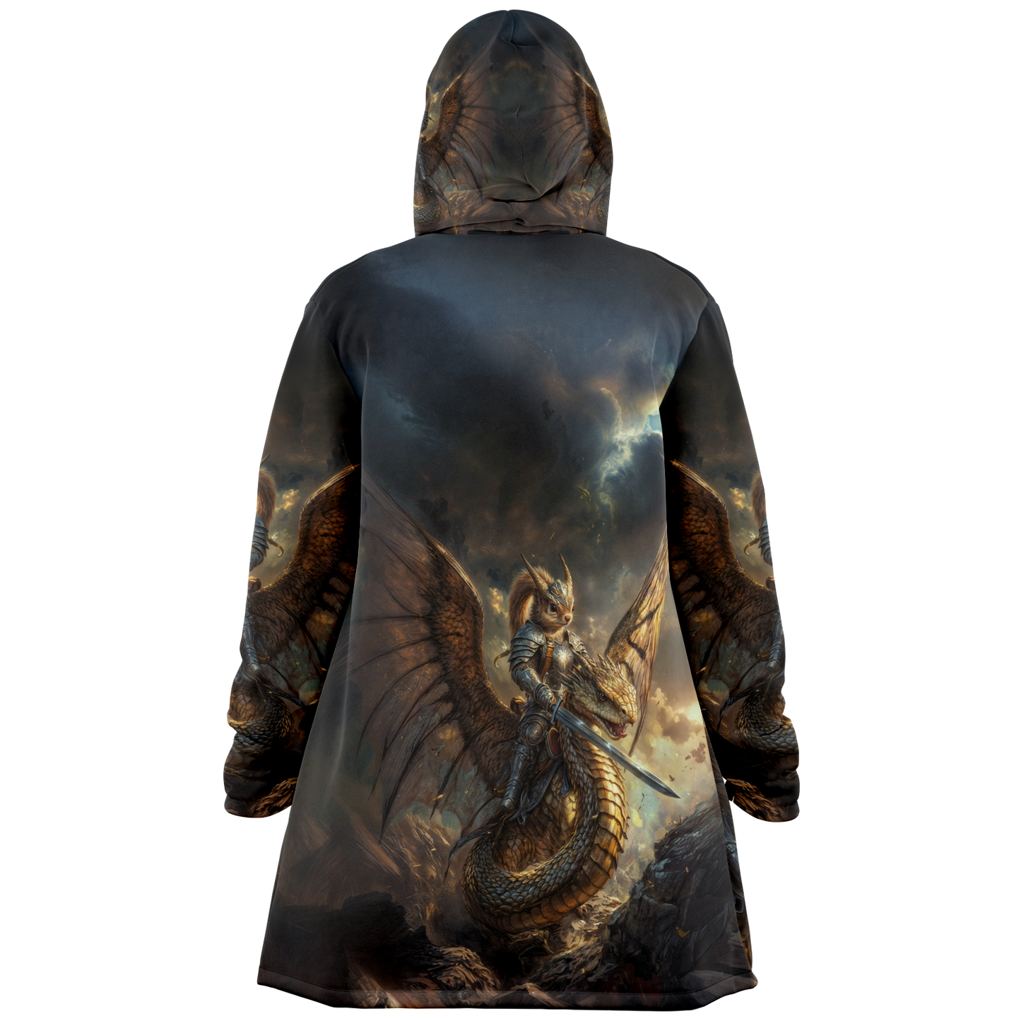 Winged Fury of the Squirrel Rider! Microfleece Cloak