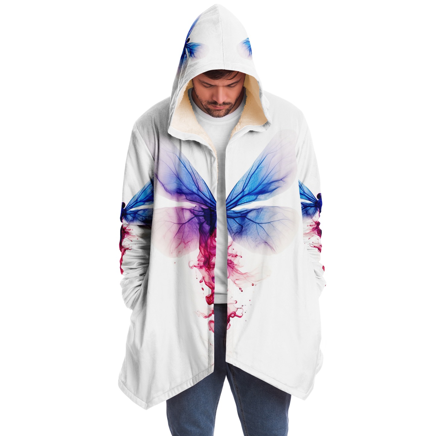 Inkblot Dragonfly Microfleece Cloak