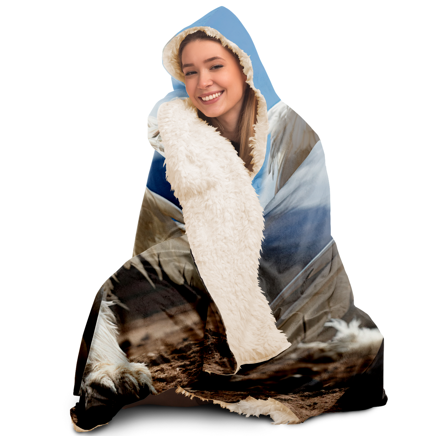 Albino Skyroar Hooded Blanket