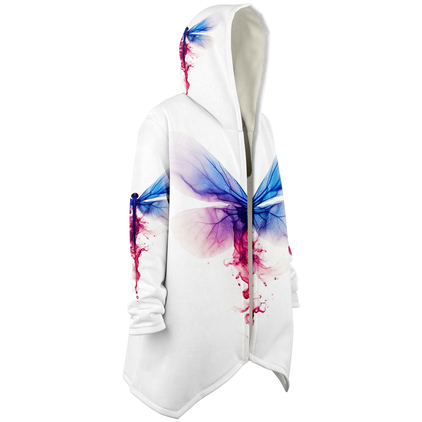 Inkblot Dragonfly Microfleece Cloak