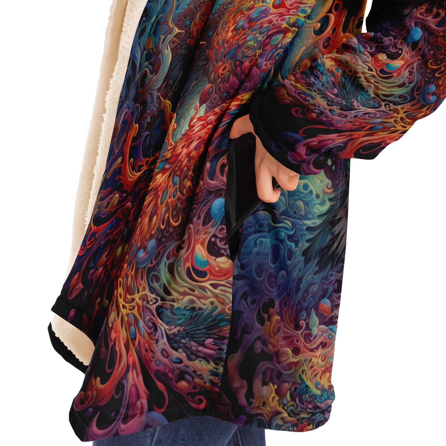 Liquid Light Phoenix Microfleece Cloak