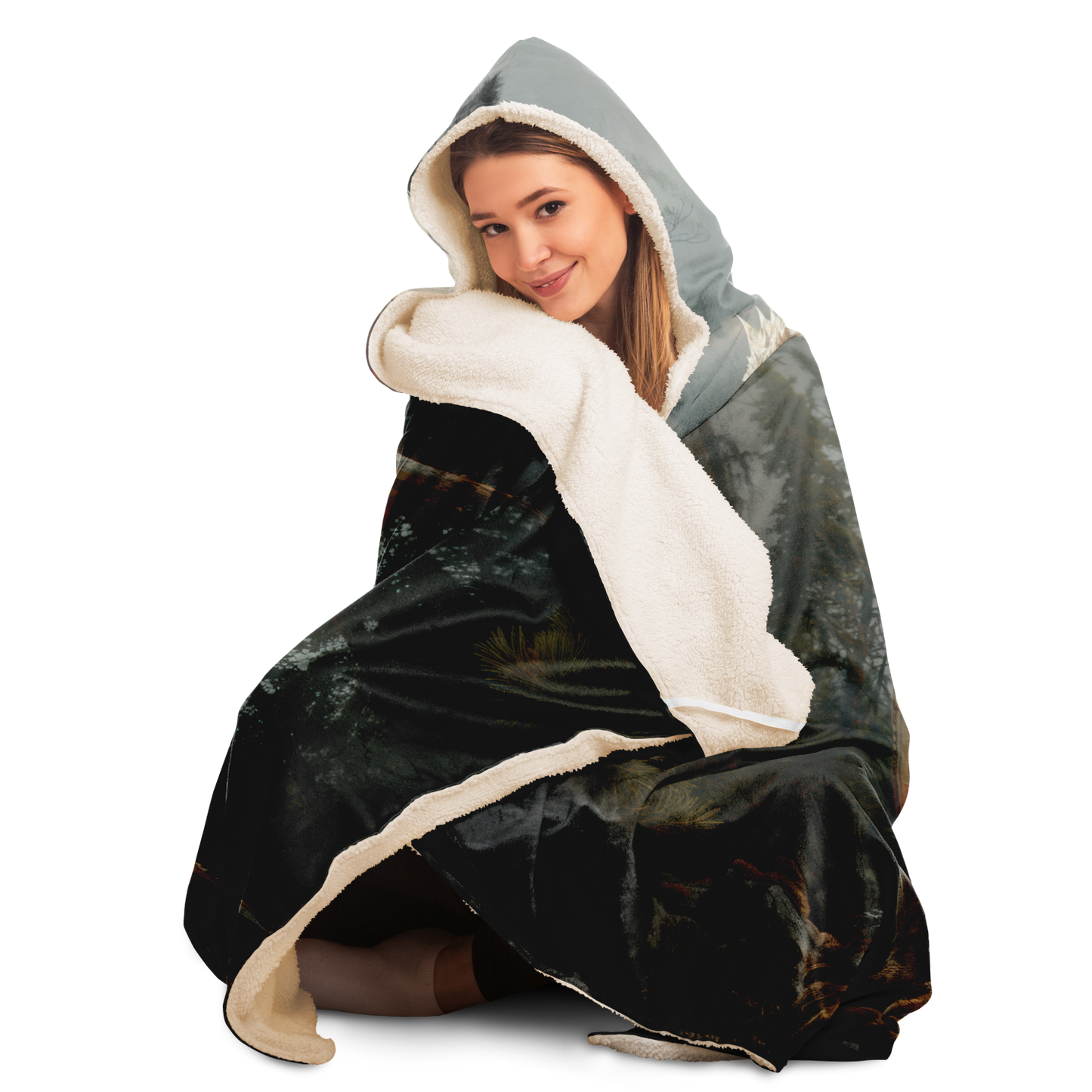 Forest Drake Hooded Blanket