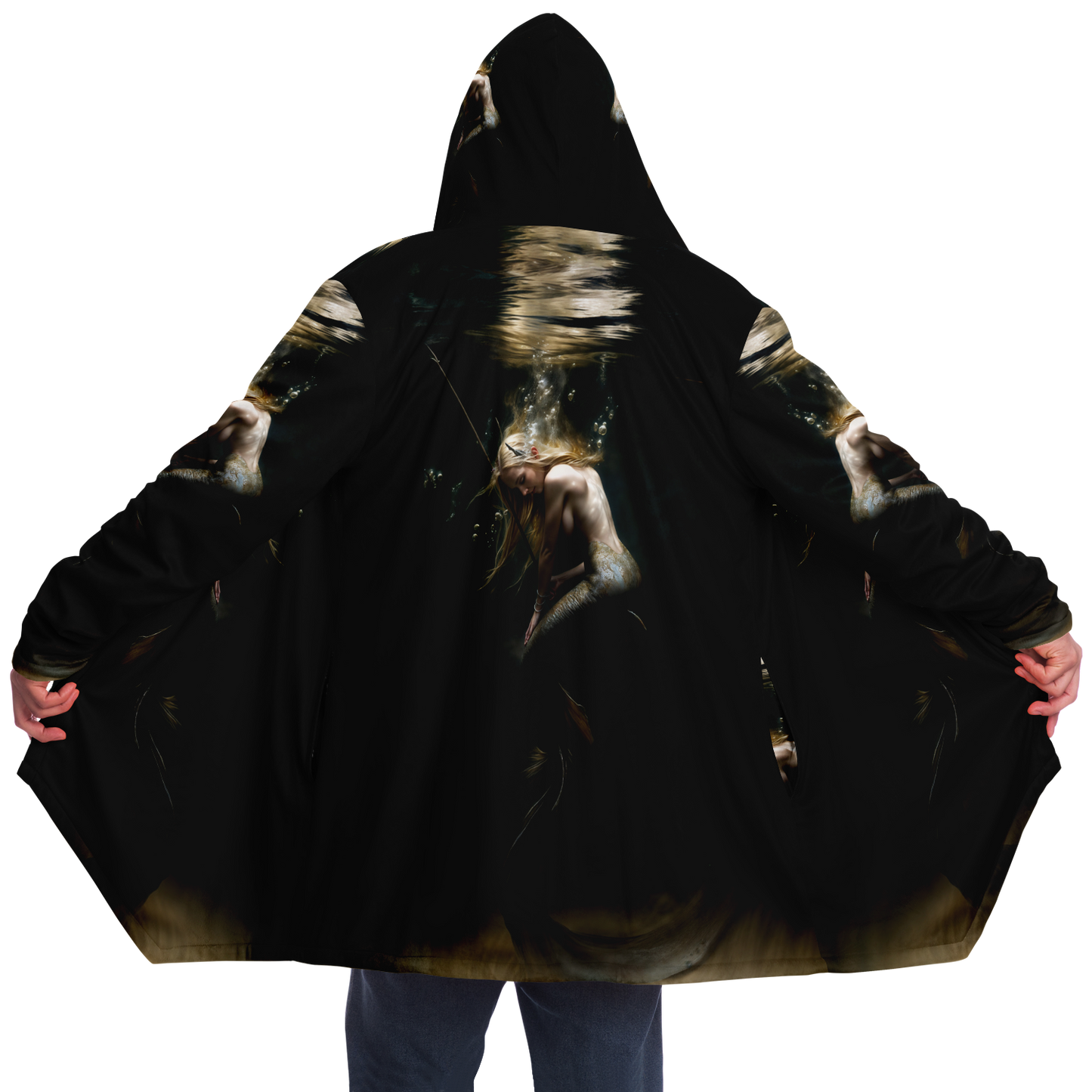 Spearmaiden of the Deep Microfleece Cloak