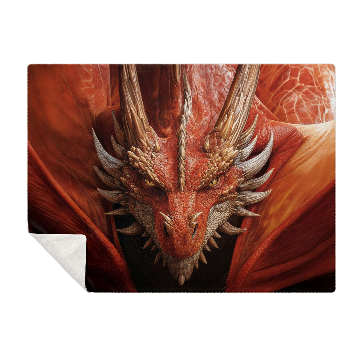 Fiery Gaze Premium Microfleece Blanket